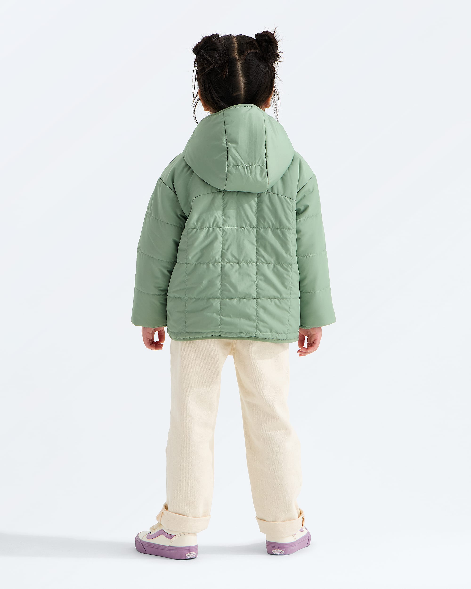 Kids Girls Reversible Shasta FullZip Hooded Jacket TNF BACK