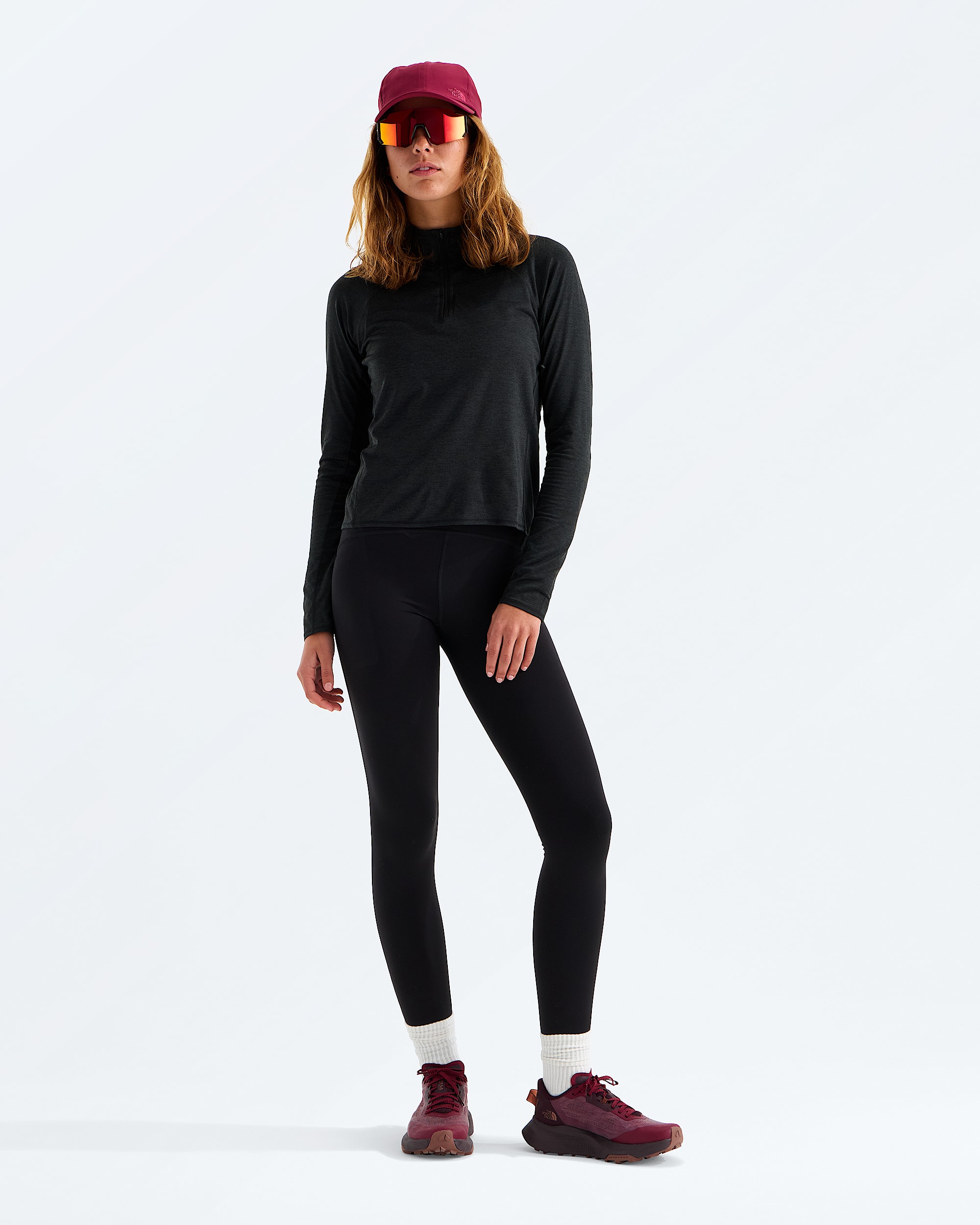 Haut  glissire un quart Jaida pour femmes TNF HERO2