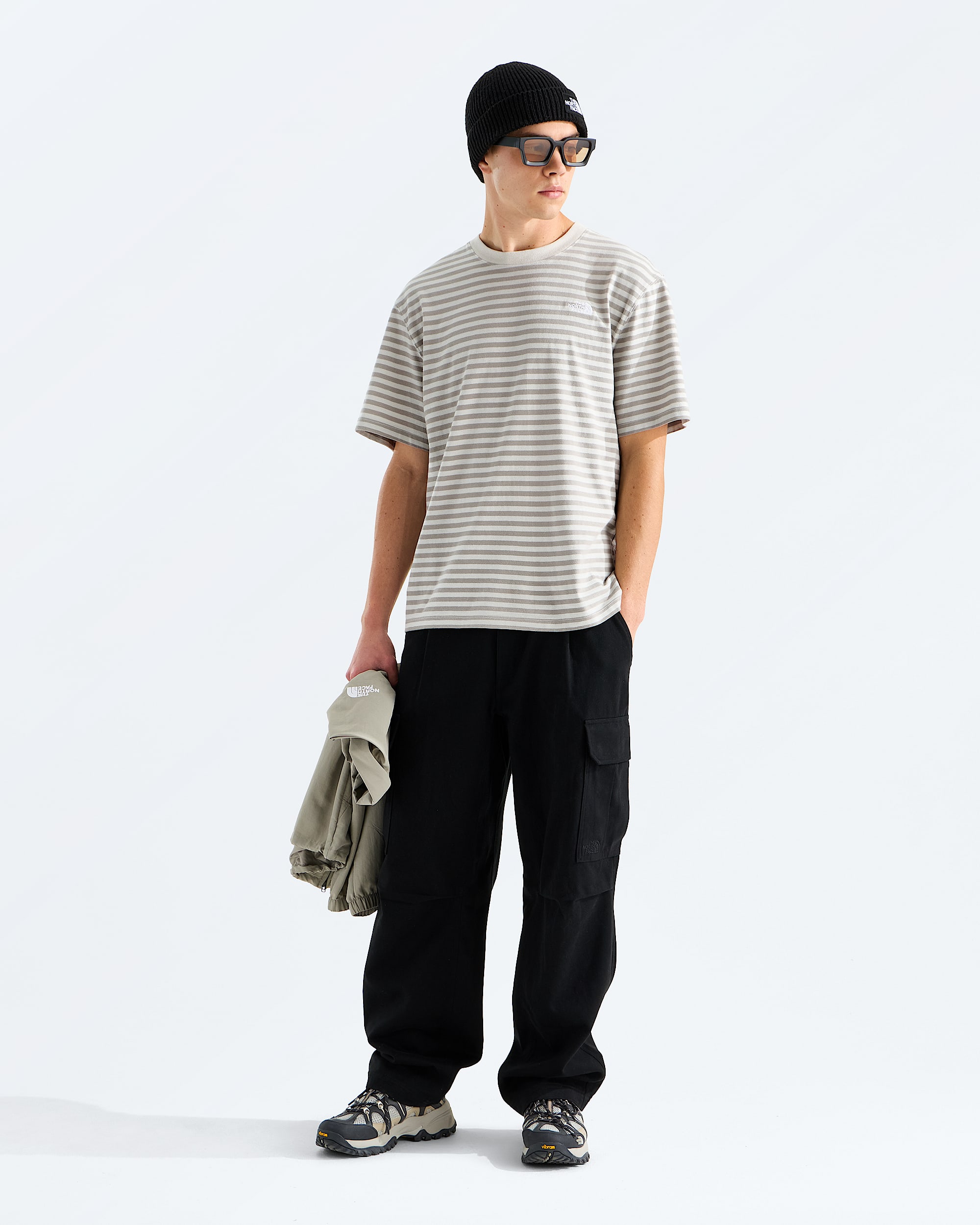 Mens Vista Stripe ShortSleeve Tee TNF HERO2