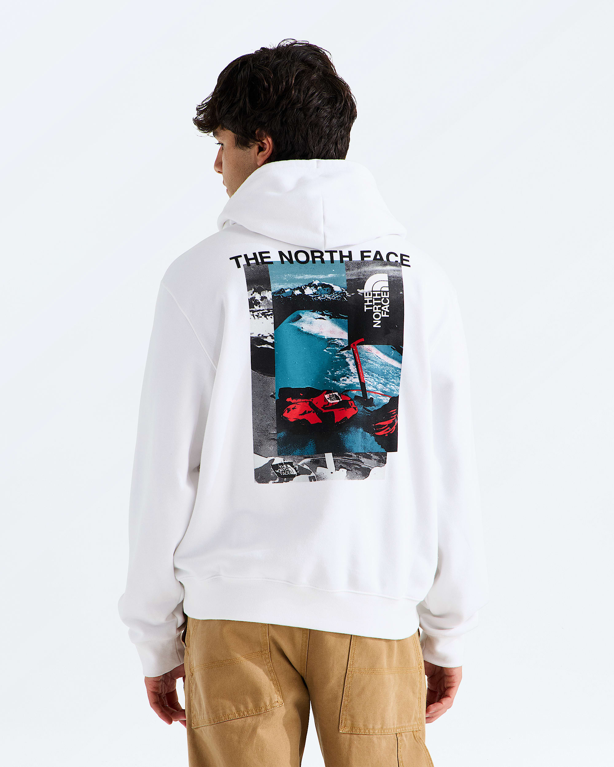 Mens Apex 75 Collage Relaxed Hoodie TNF Main