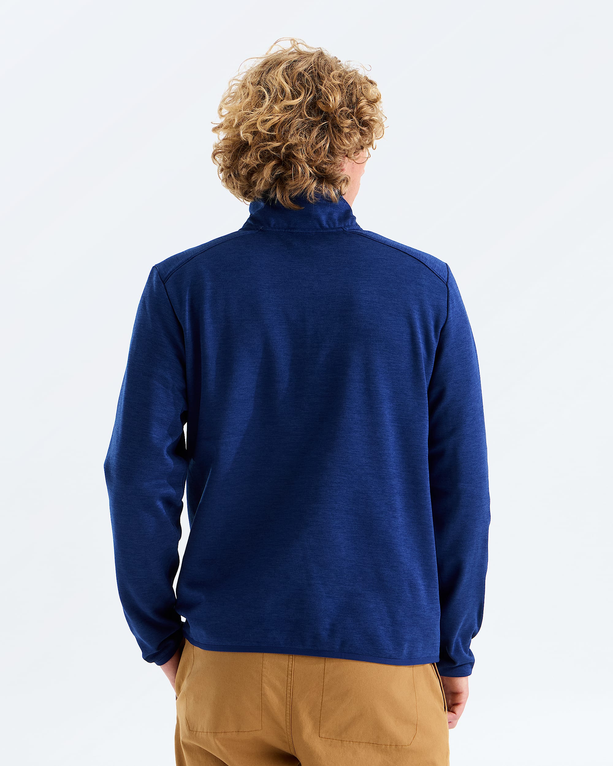 Mens TNF Performance Fleece Zip TNF BACK