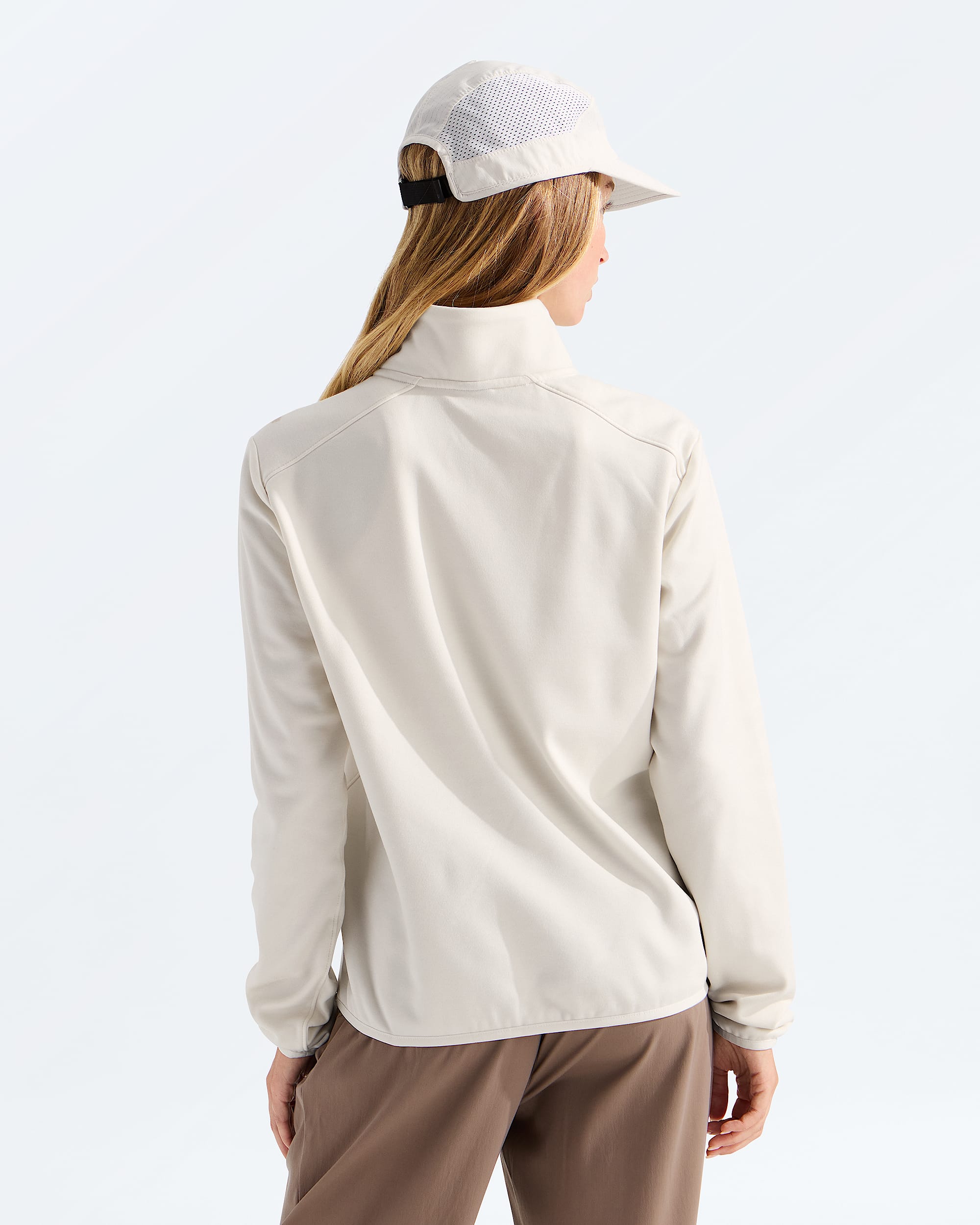 Womens TNF Performance Fleece Zip TNF BACK