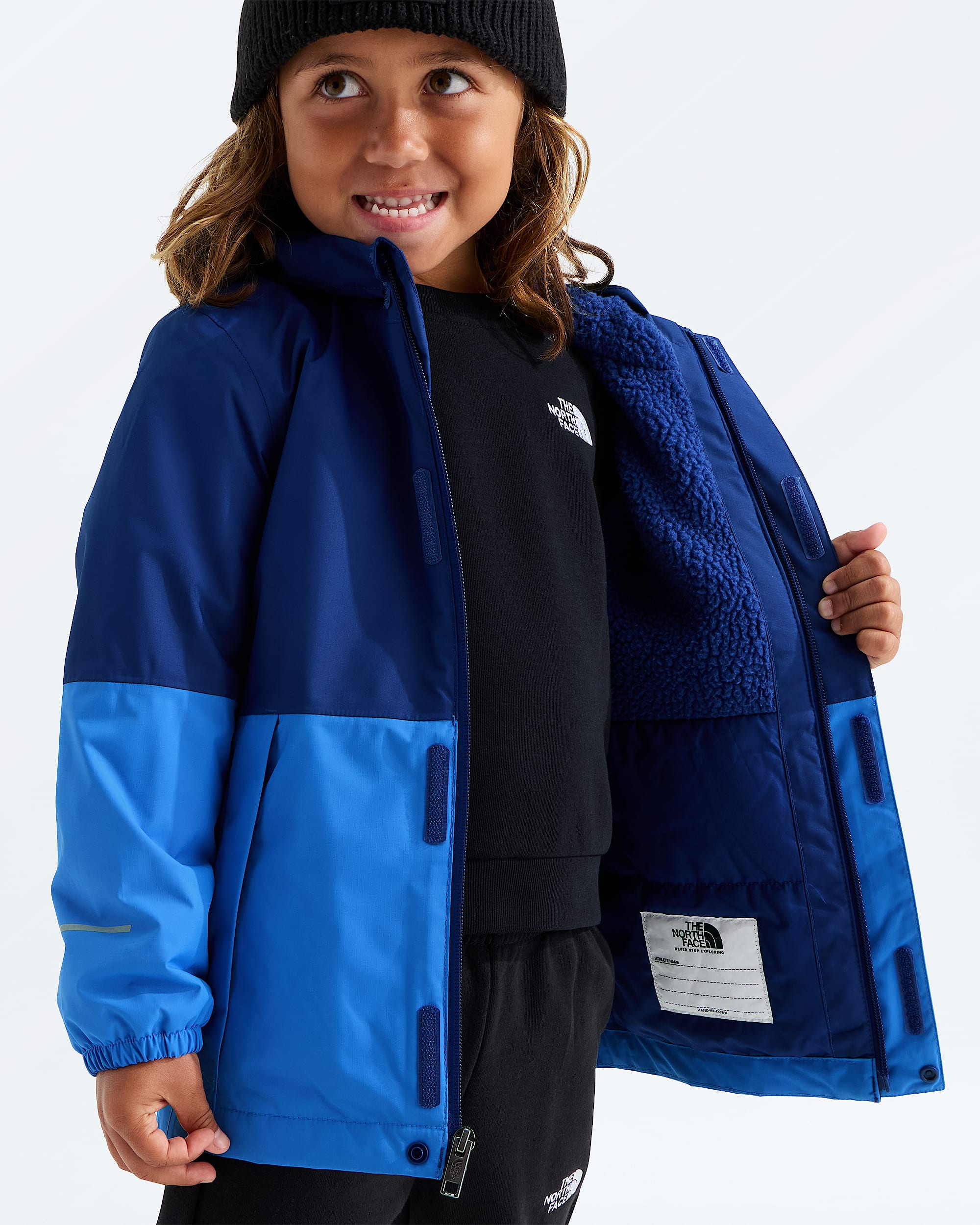 Kids Warm Antora Rain Jacket TNF MODELINT