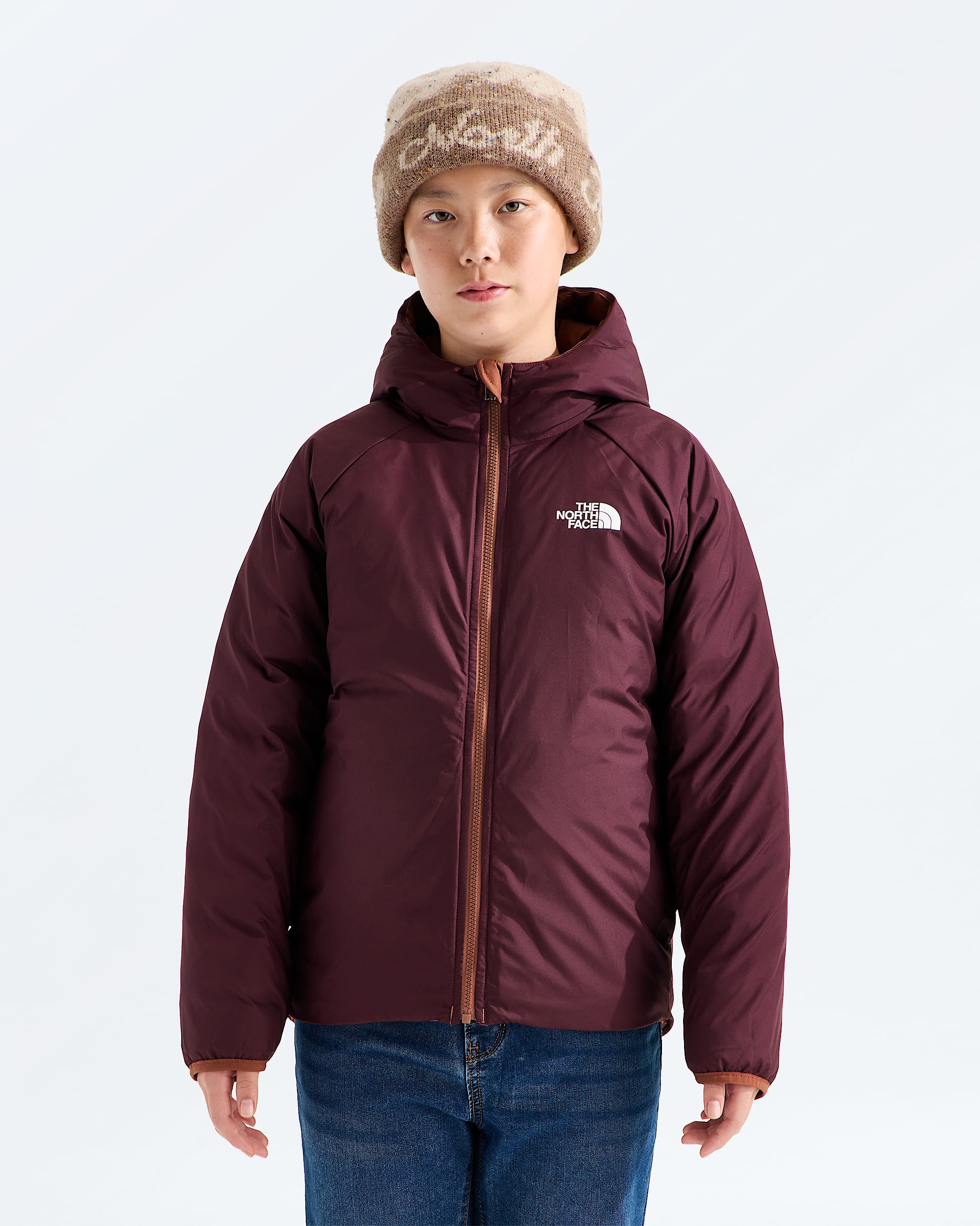 Boys Reversible Perrito Hooded Jacket TNF HEROREV
