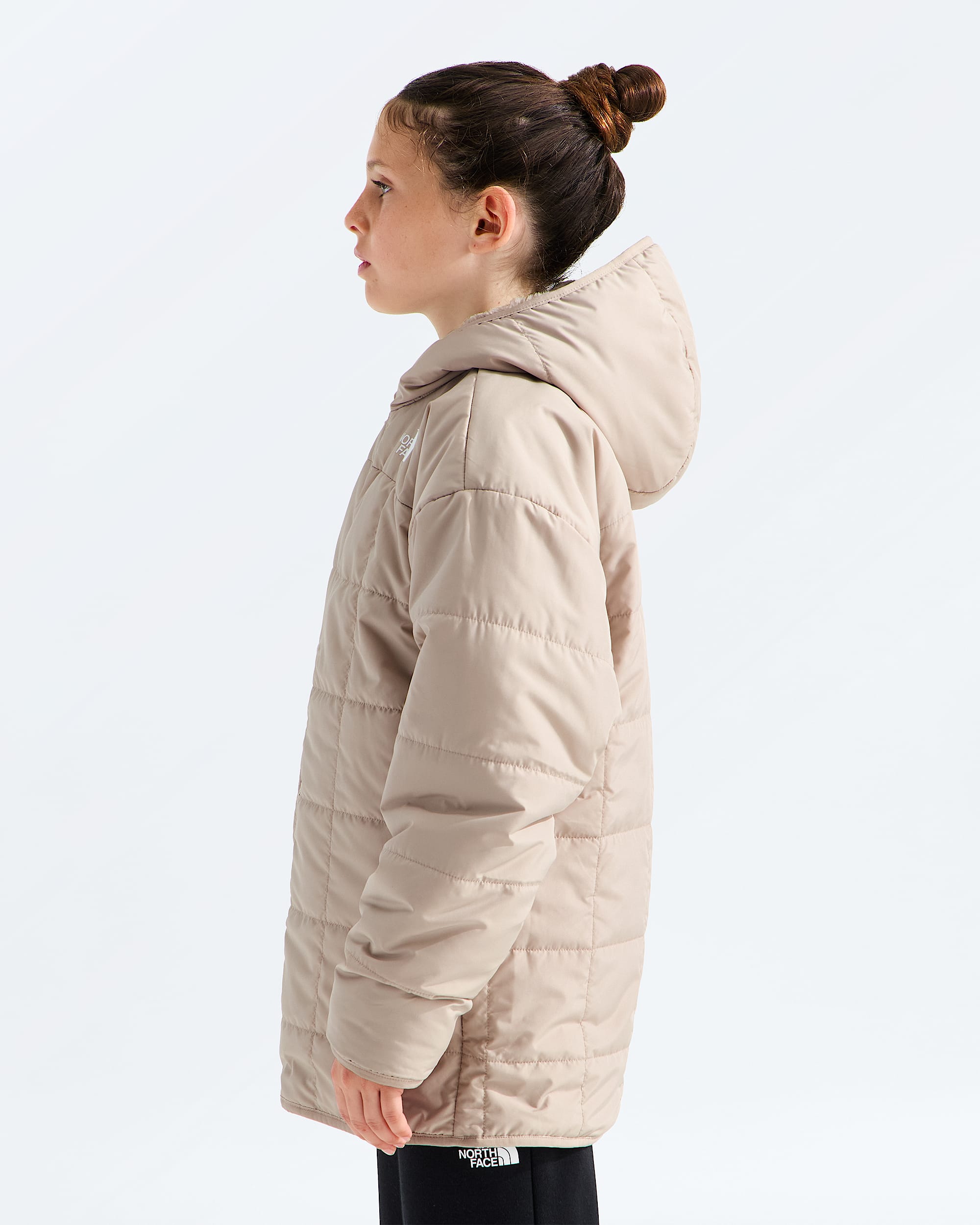 Girls Reversible Shasta Short Parka TNF MODEL34