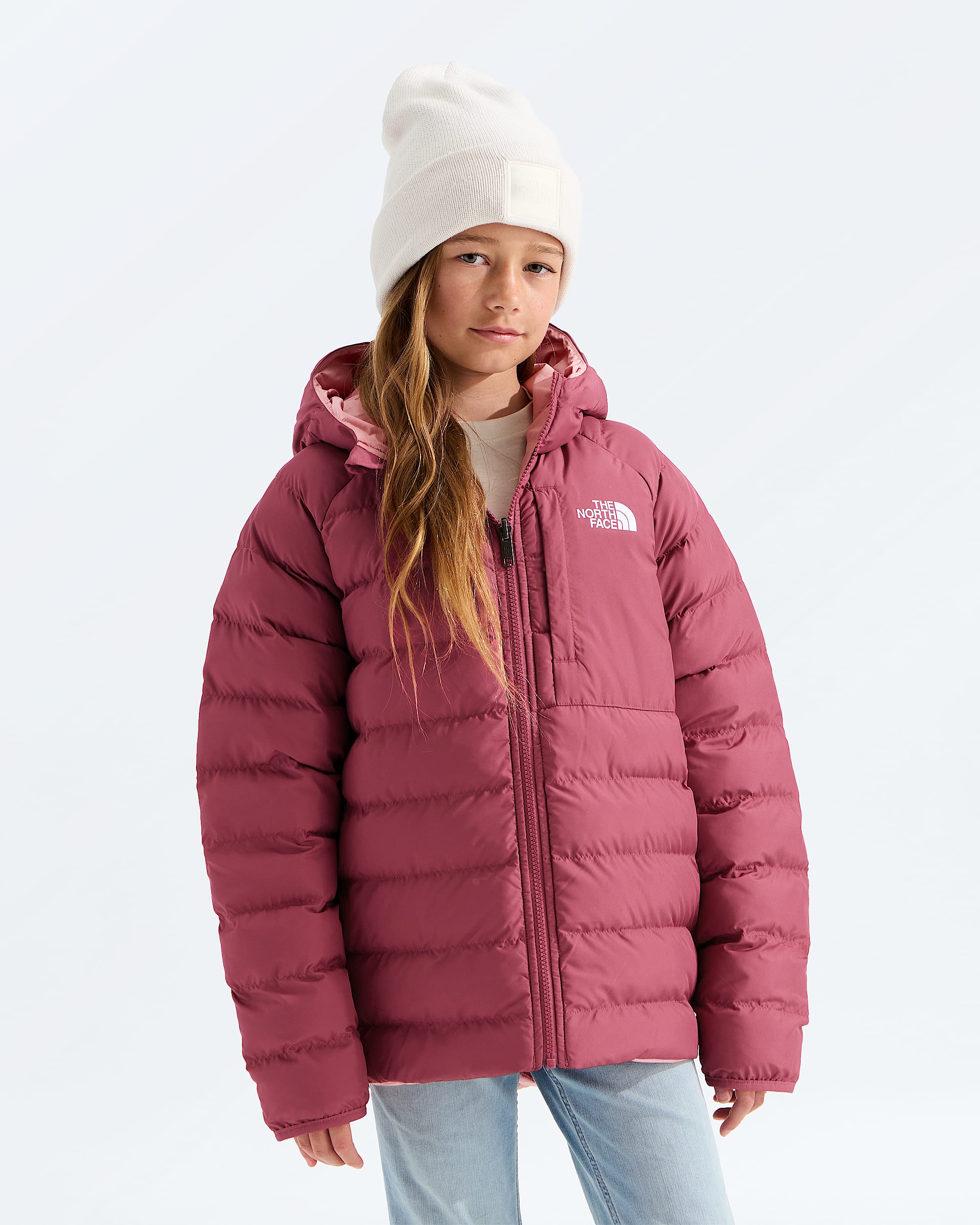 Girls Reversible Perrito Hooded Jacket TNF HERO