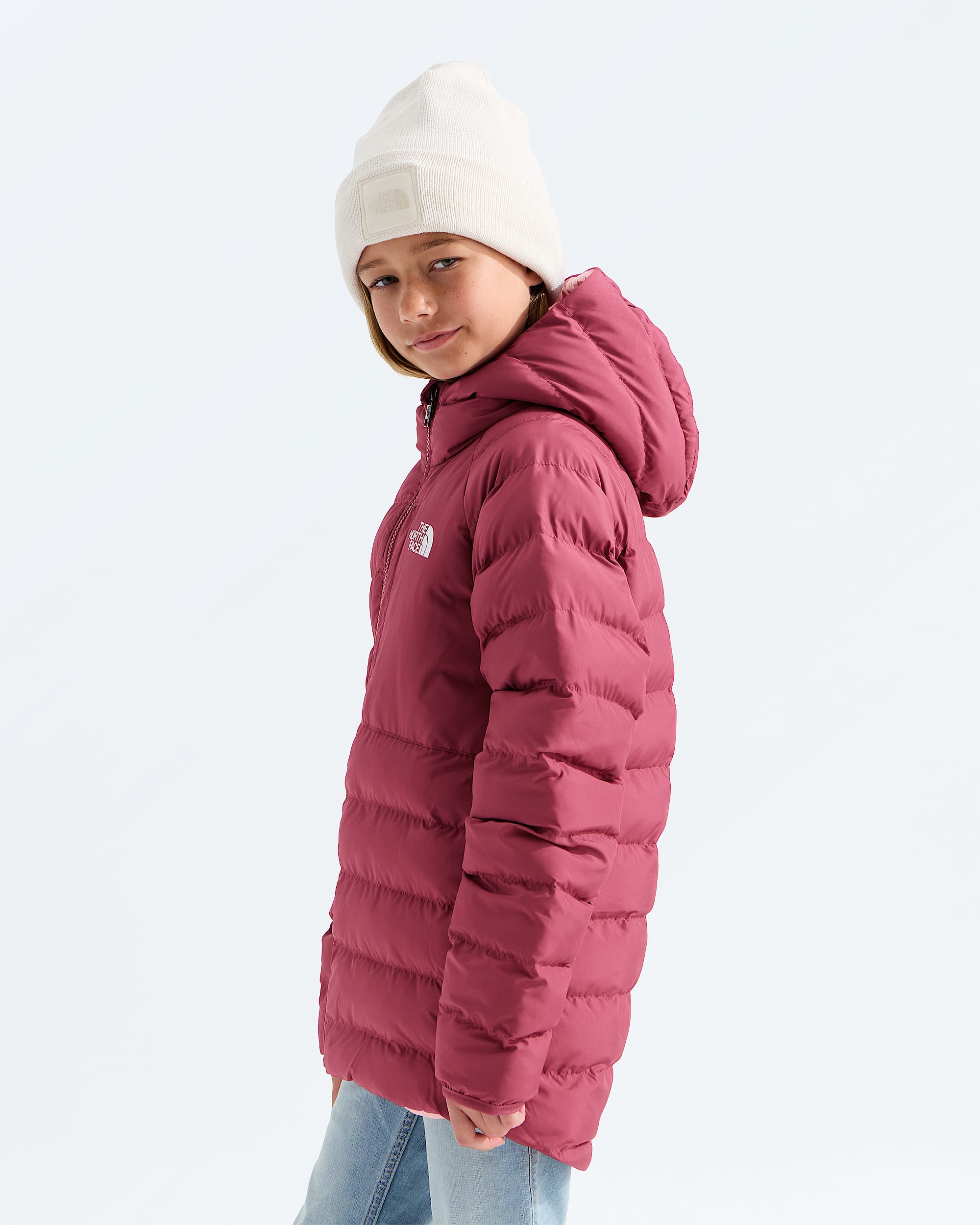 Girls Reversible Perrito Hooded Jacket TNF MODEL34