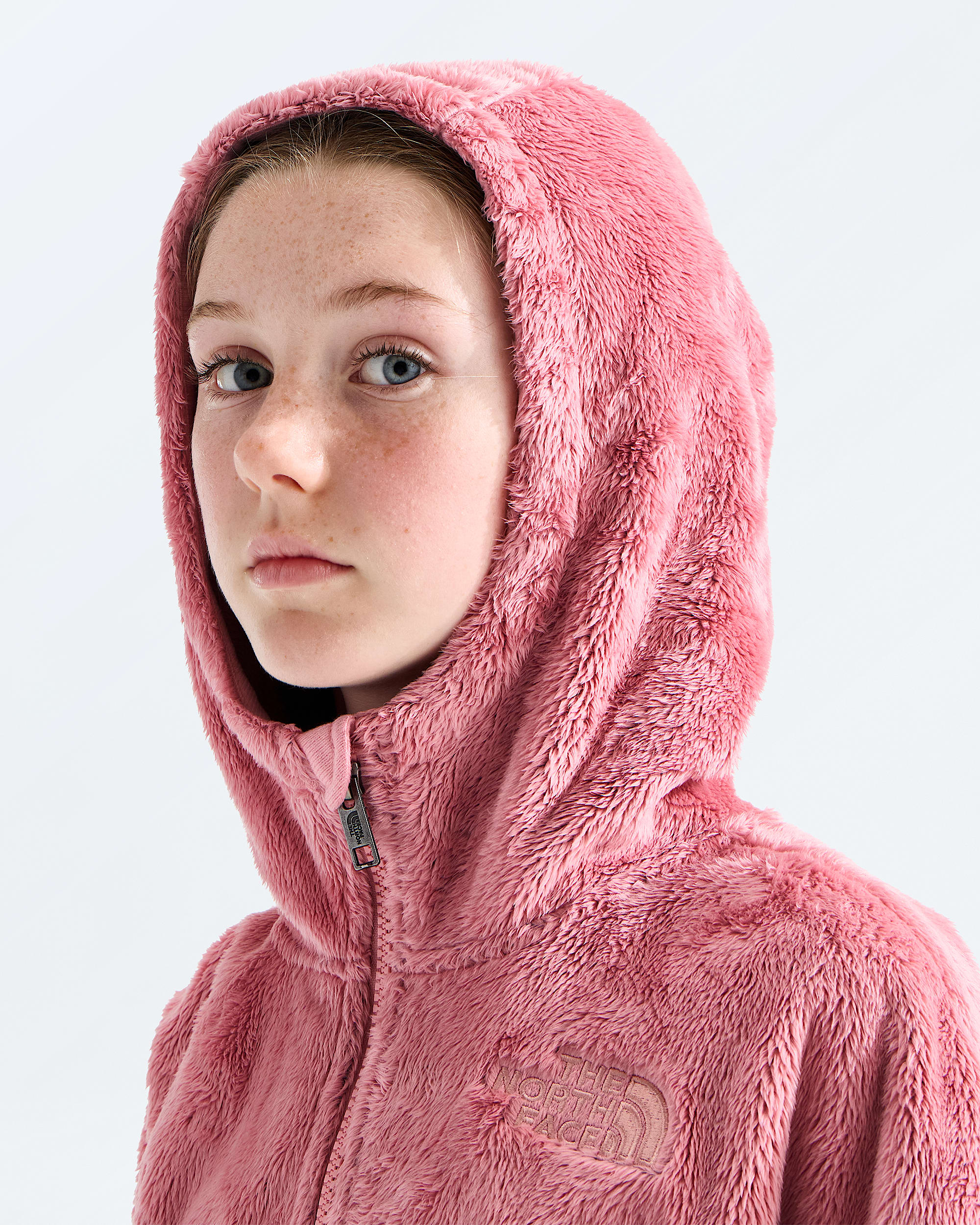 Chandail  capuche Osito avec fermeture clair intgrale pour filles TNF MODELHOOD2