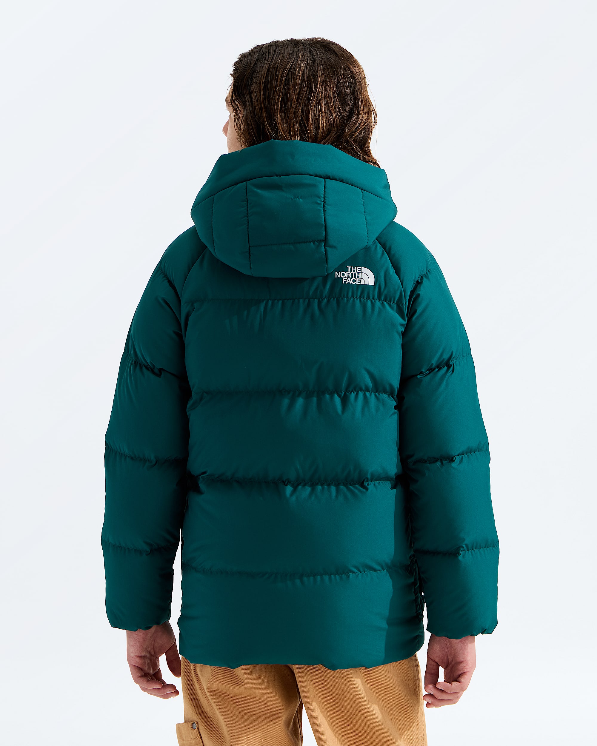 Courte parka double en molleton North Down pour garons et filles TNF BACK