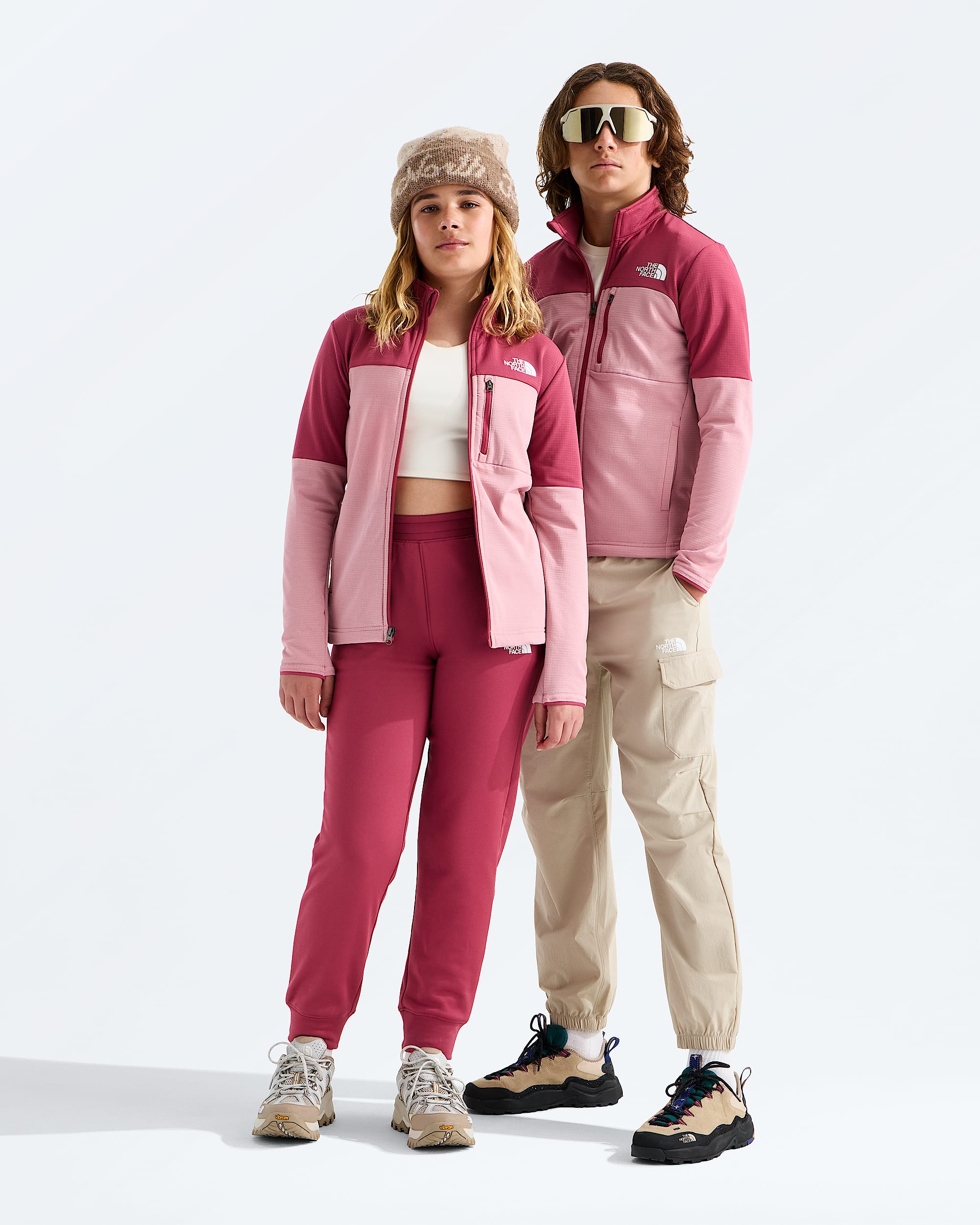 Couche intermdiaire Hike  fermeture  glissire pour garons et filles TNF HERO