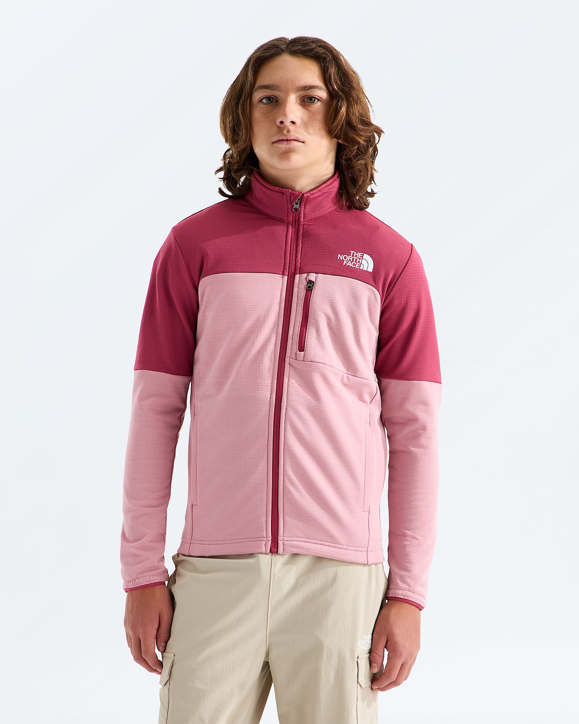 Couche intermdiaire Hike  fermeture  glissire pour garons et filles TNF HERO3