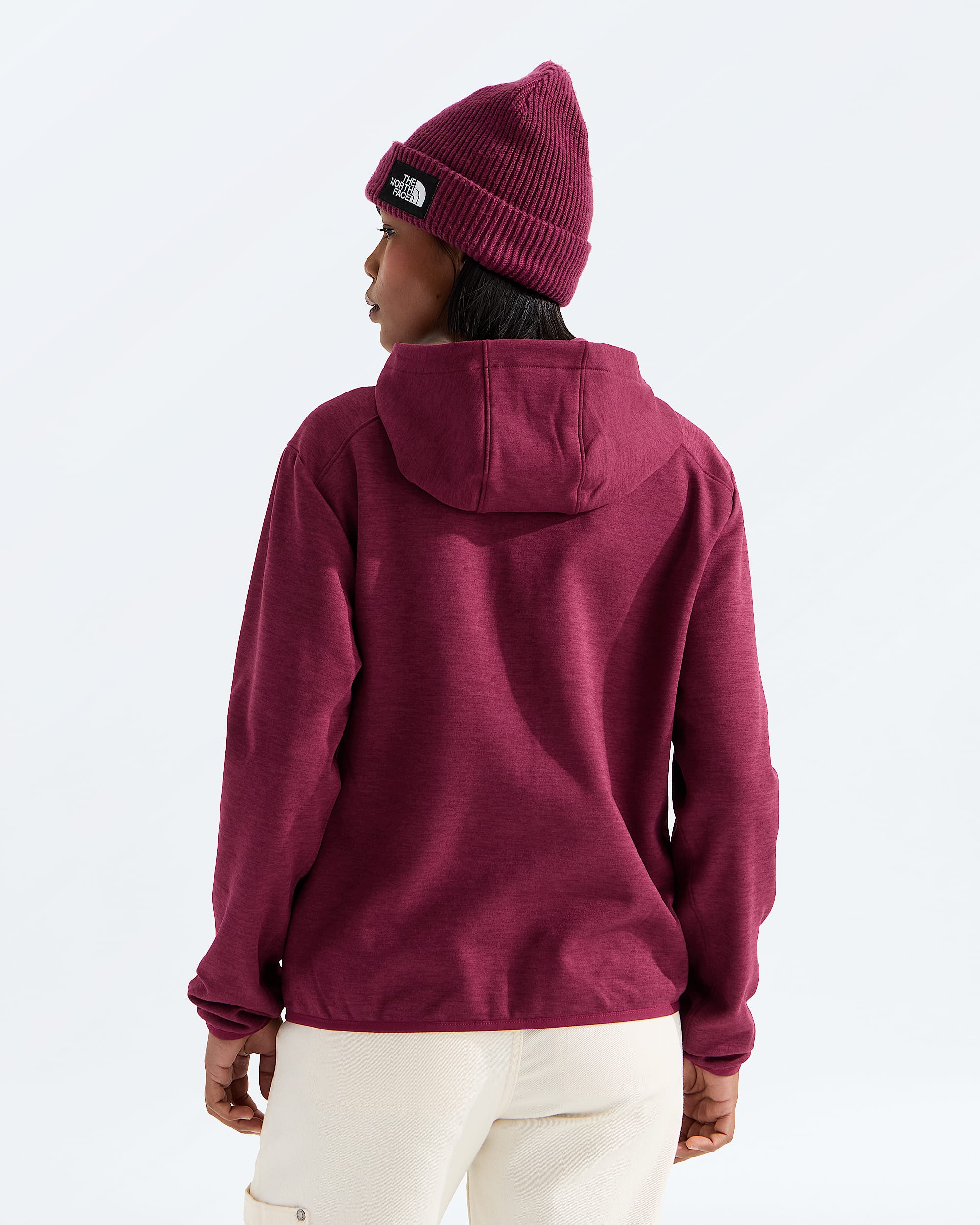 Womens TNF Performance Fleece FullZip Hoodie TNF BACK