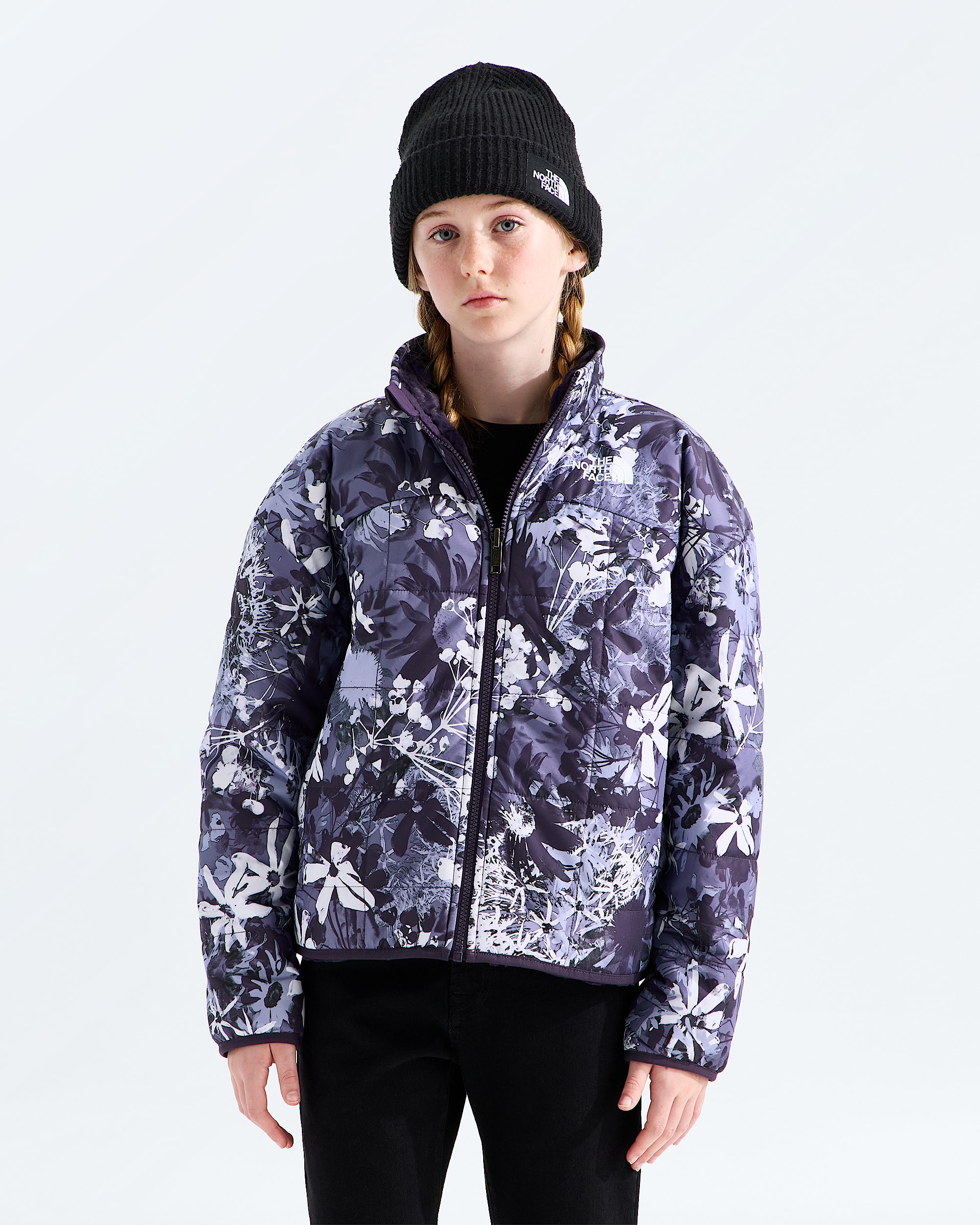 Manteau Shasta rversible et imprim  glissire pleine longueur pour filles TNF HERO