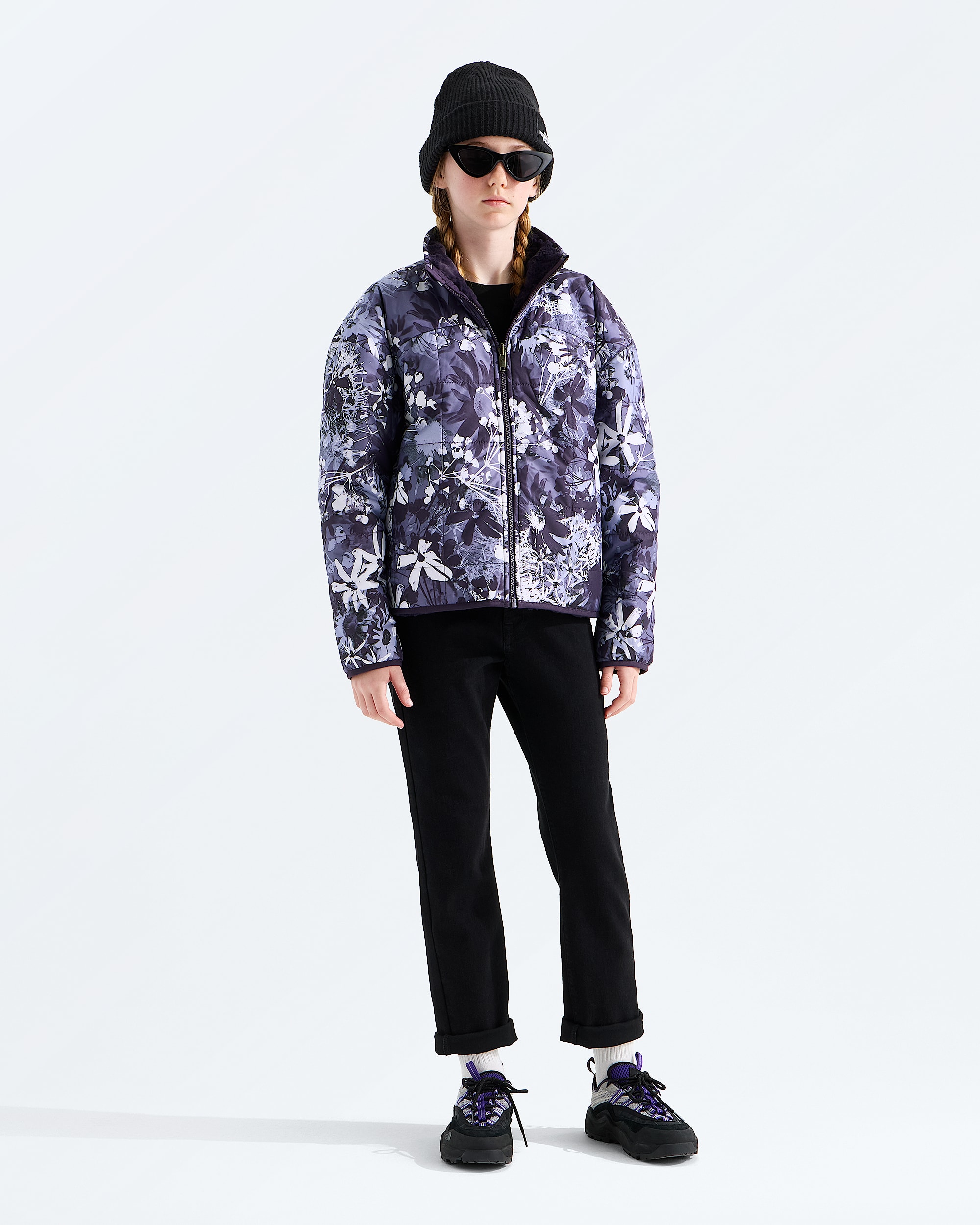 Manteau Shasta rversible et imprim  glissire pleine longueur pour filles TNF HERO2
