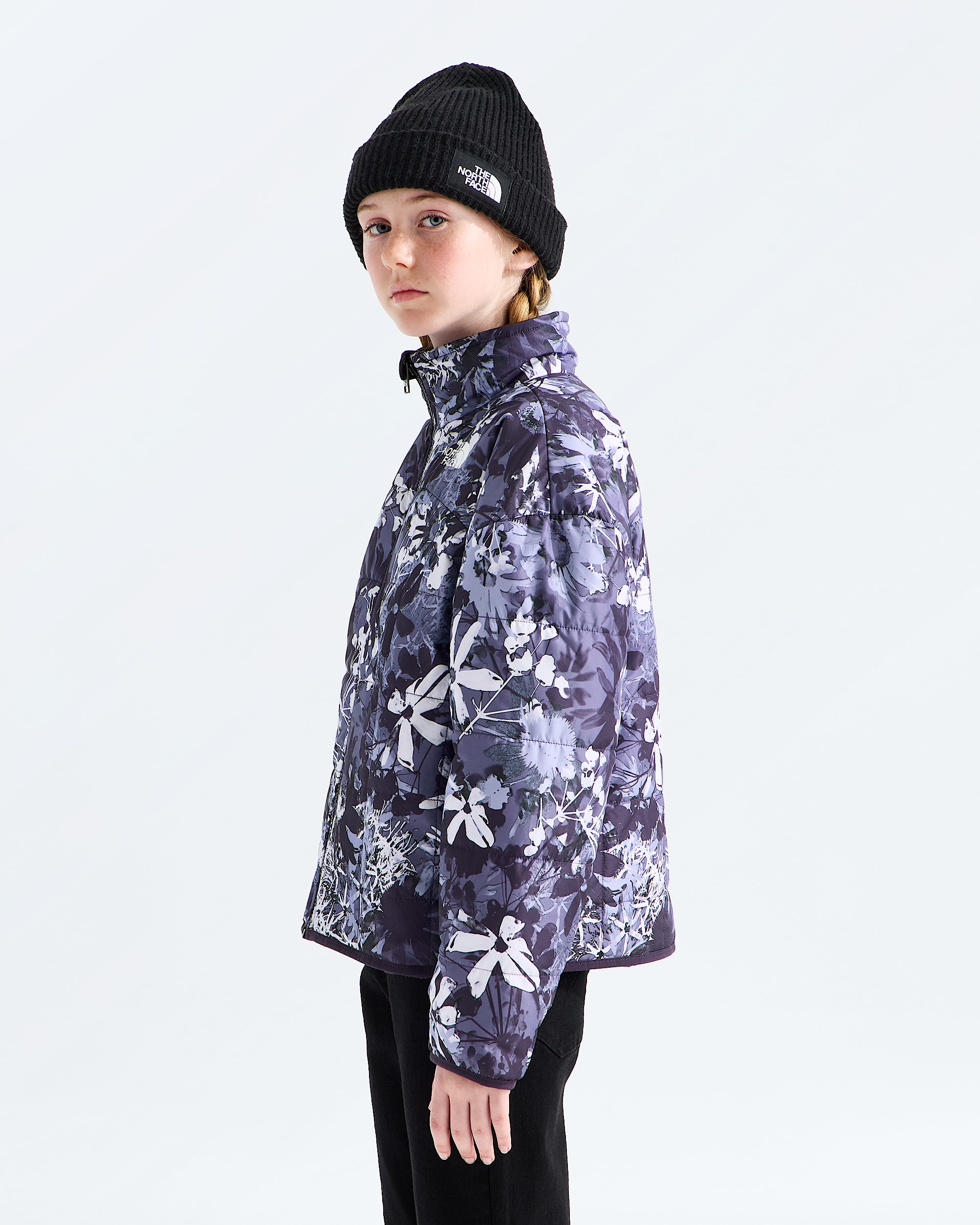 Manteau Shasta rversible et imprim  glissire pleine longueur pour filles TNF MODEL34