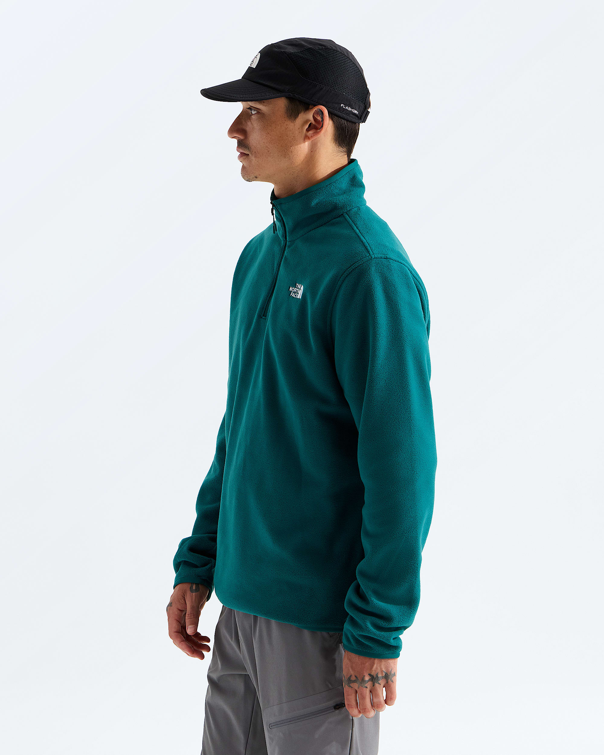 Mens Glacier Fleece Zip Jacket TNF MODEL34