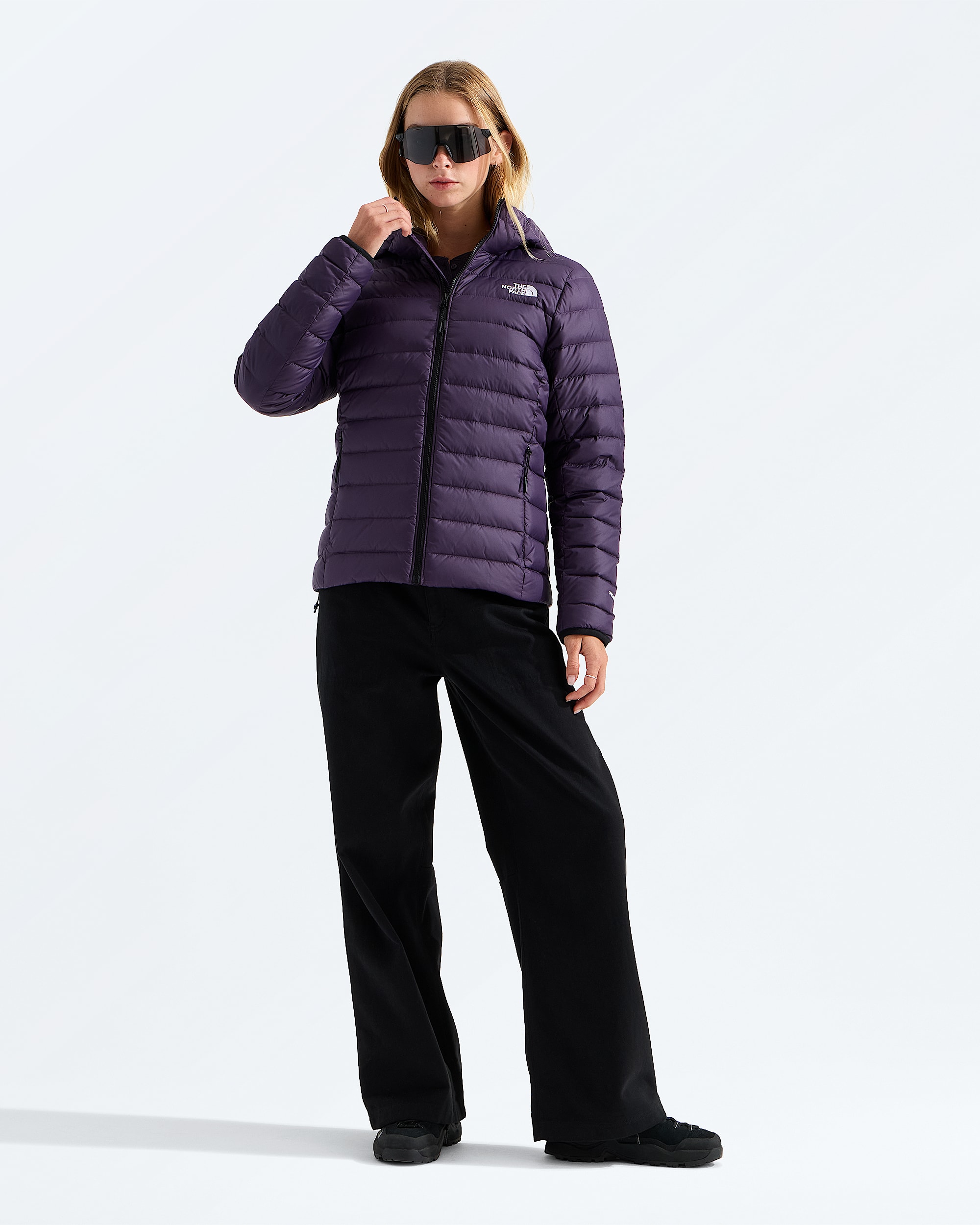 Womens Classic Down Hooded Jacket TNF HERO2