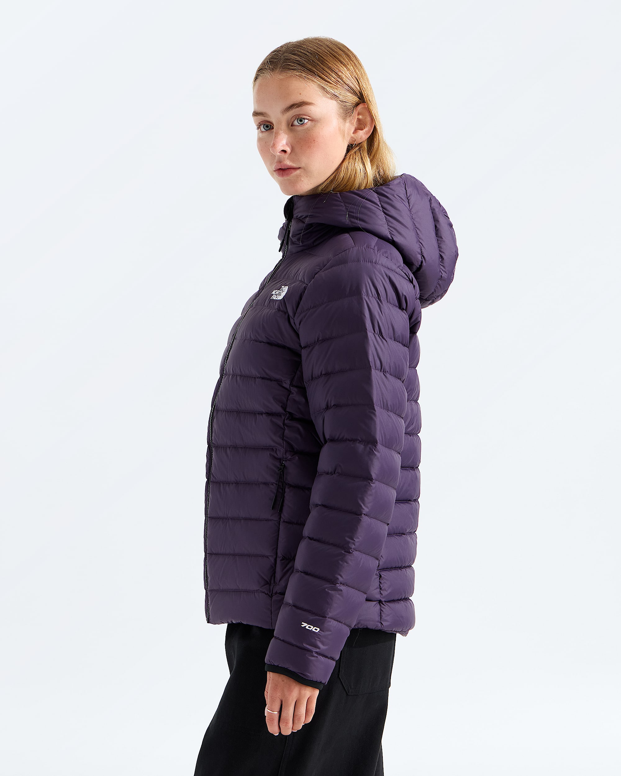Womens Classic Down Hooded Jacket TNF MODEL34