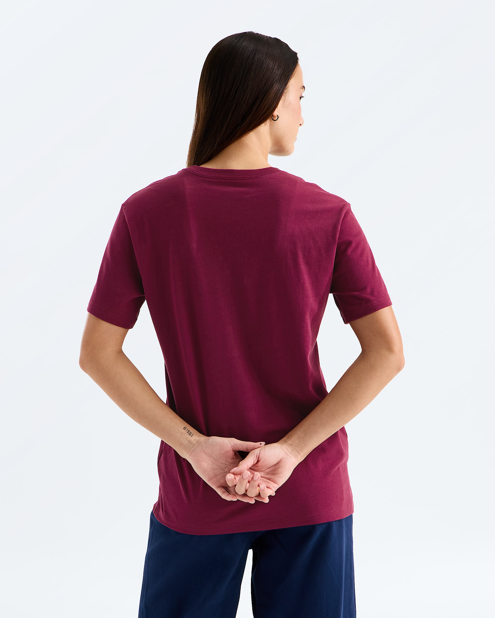 Womens Evolution Simple Dome Relaxed ShortSleeve Tee TNF BACK