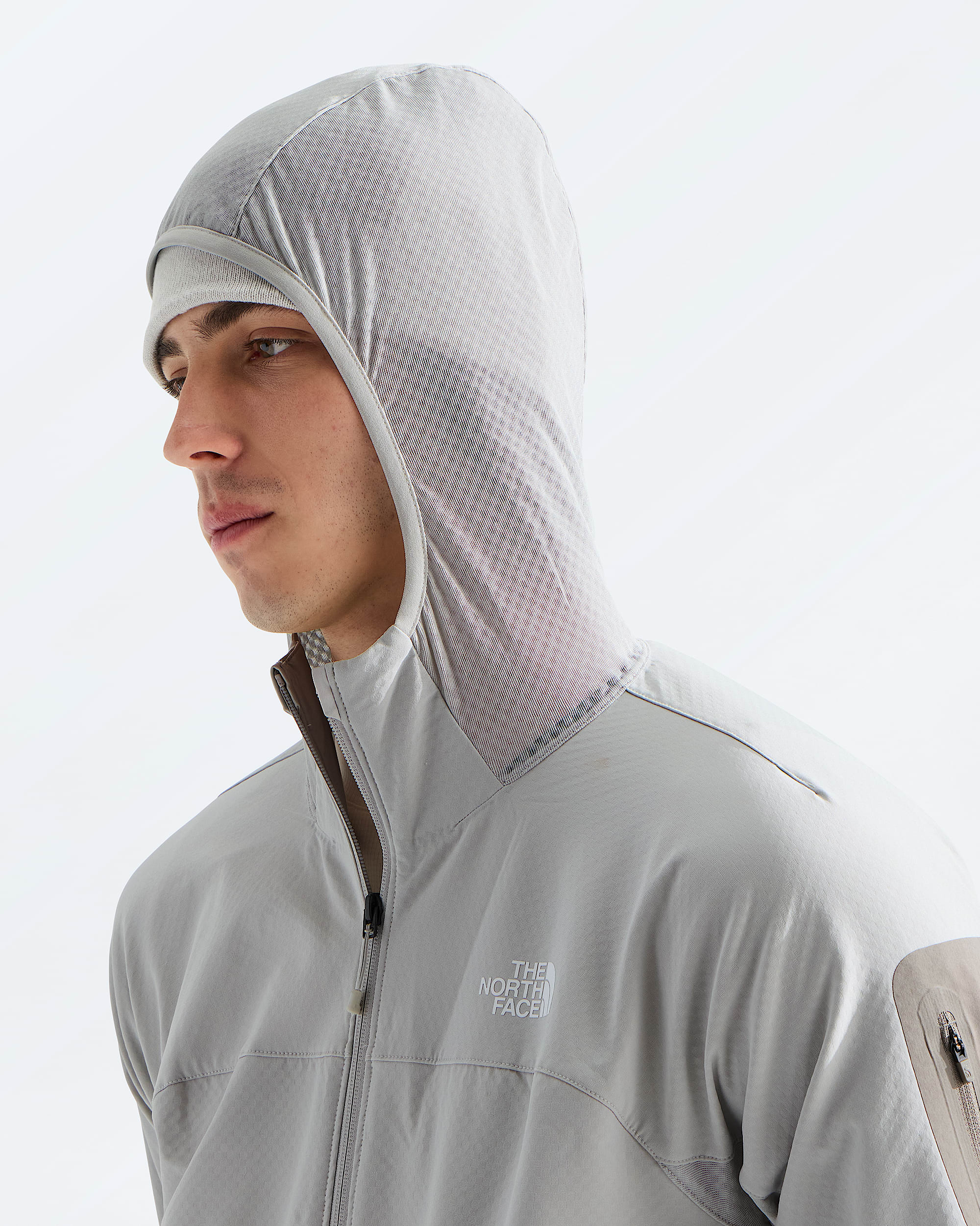 Mens Tek Approach FUTUREFLEECE Hooded Jacket TNF MODELHOOD2