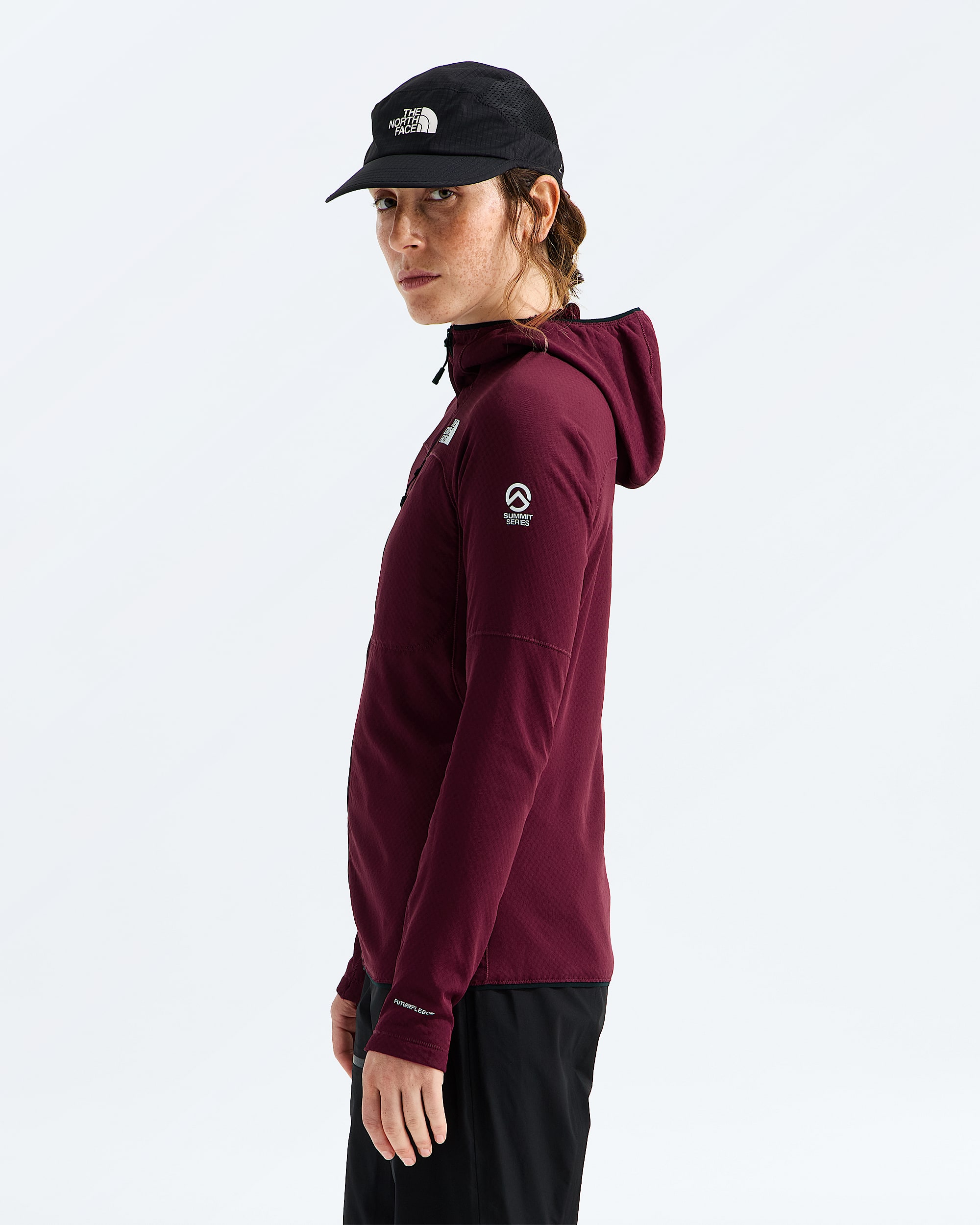 Womens Summit Series FUTUREFLEECE FullZip Hoodie TNF MODEL34
