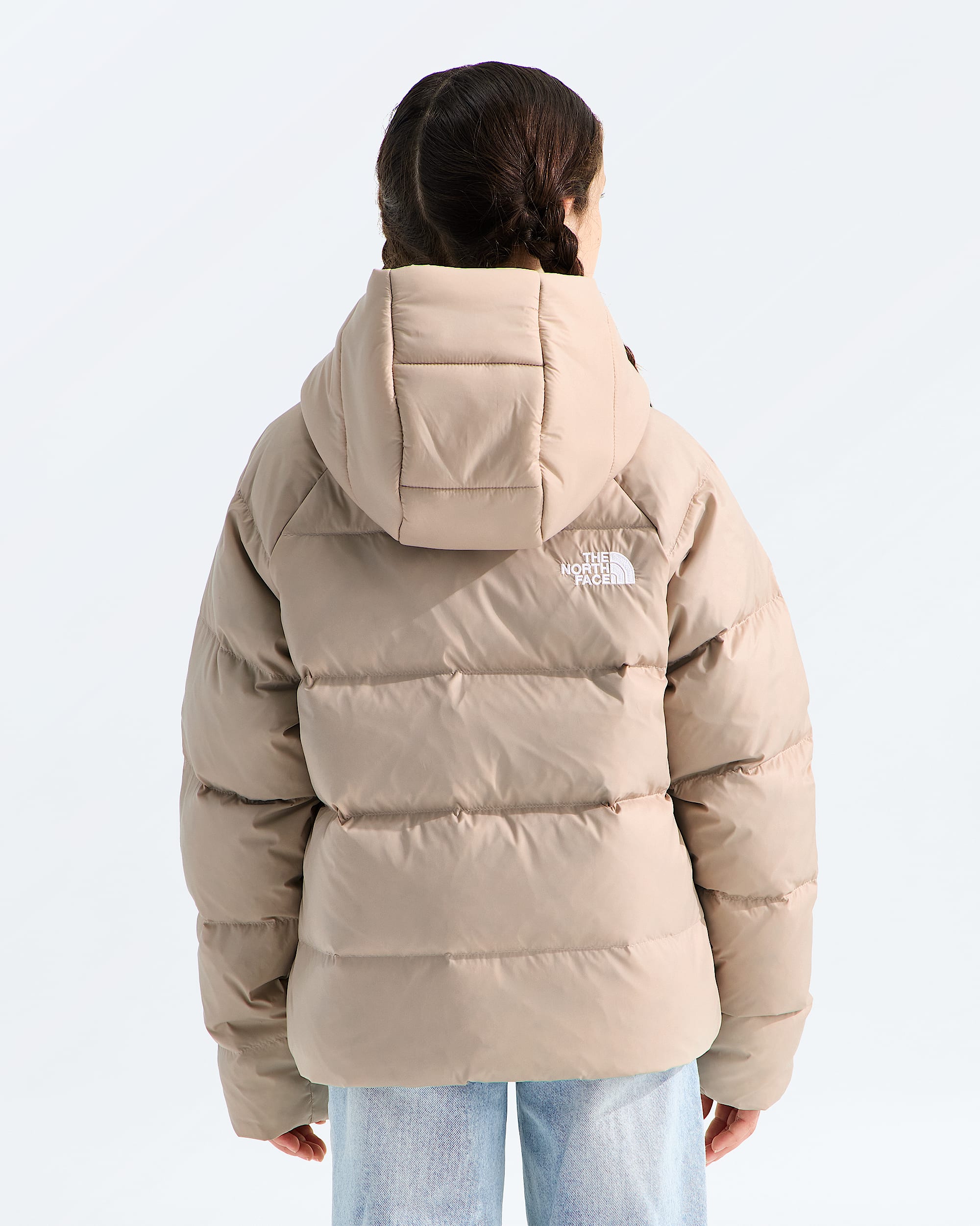 Manteau  capuchon en duvet Hydrenalite pour filles TNF BACK