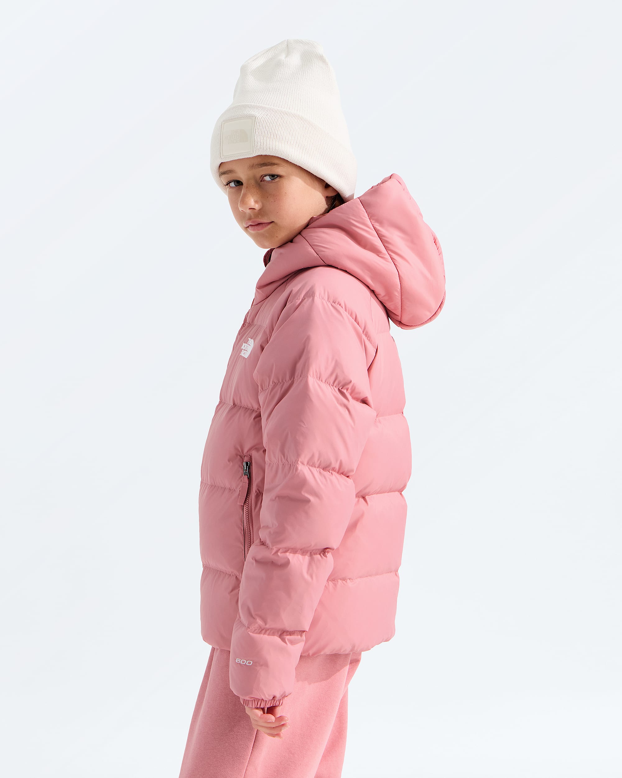 Girls Hydrenalite Down Hooded Jacket TNF MODEL34