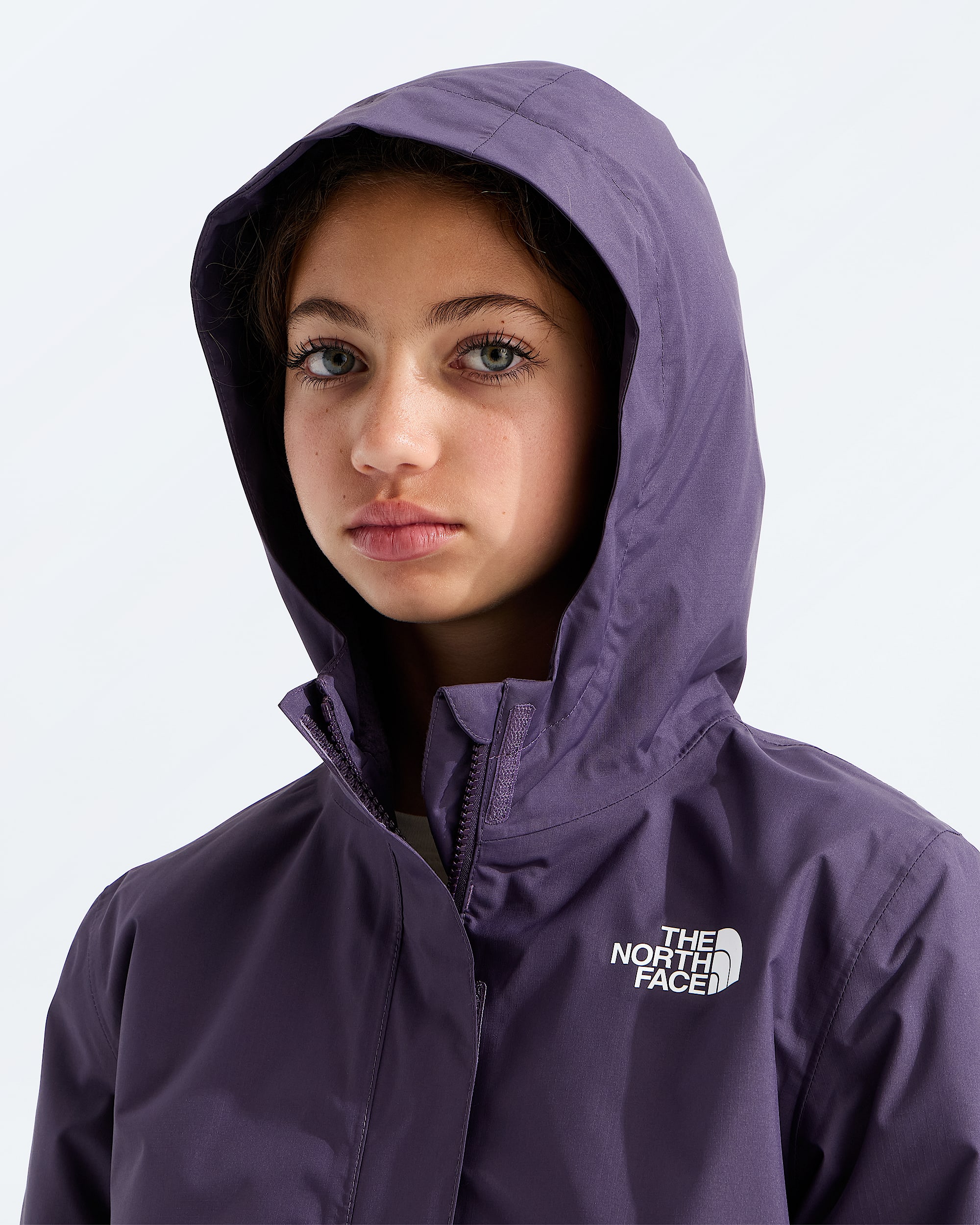 Girls Warm Antora Rain Jacket TNF MODELHOOD2