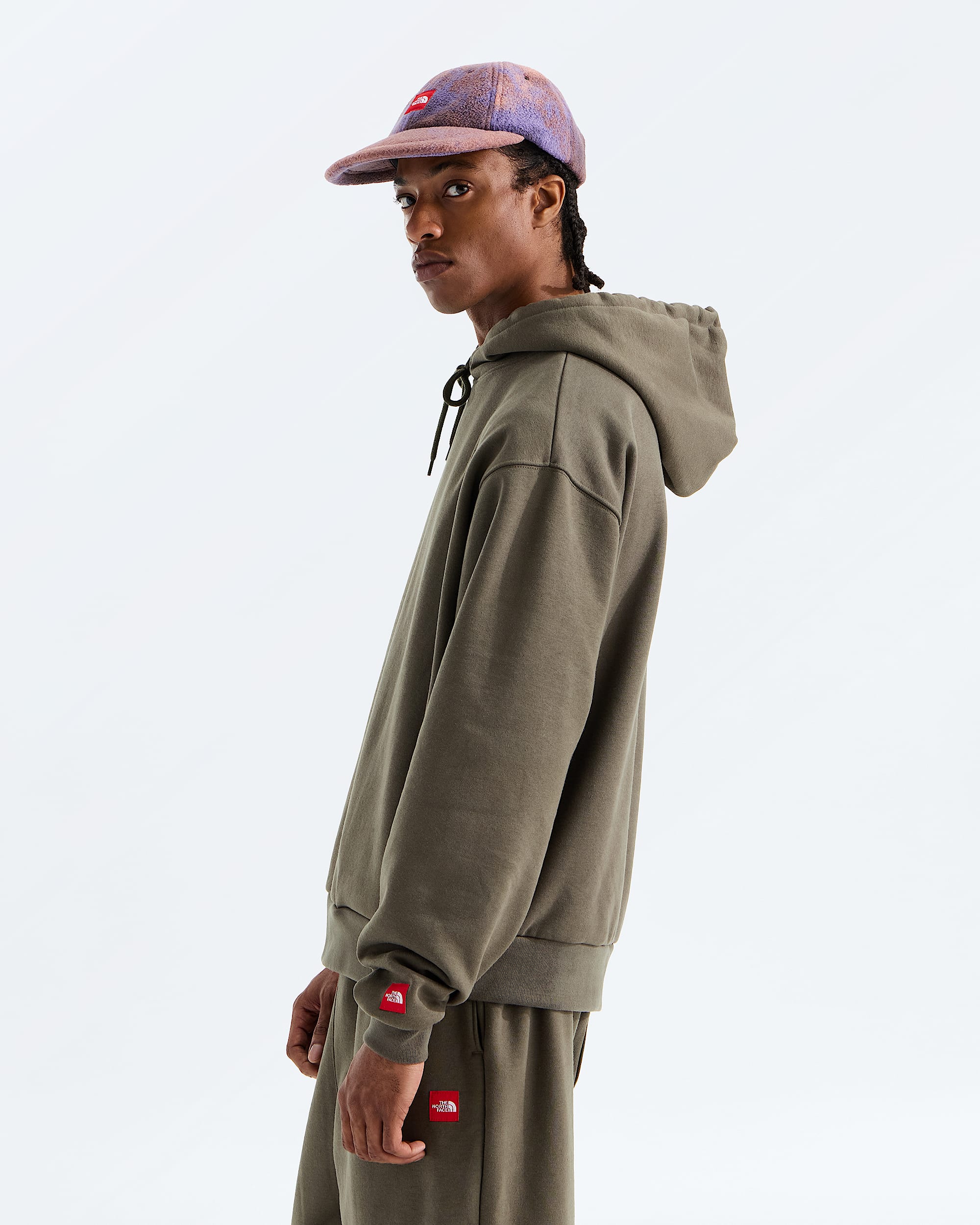 Mens TNF Red Box Hoodie TNF MODEL34