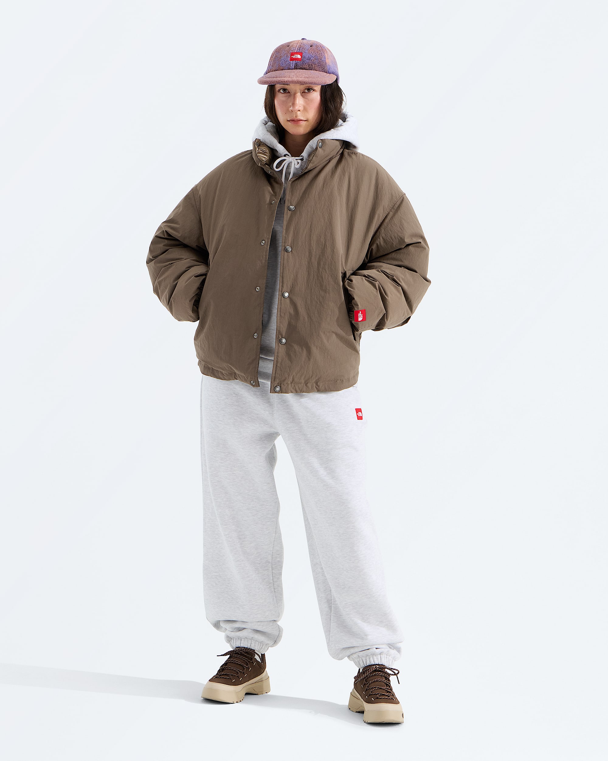 Mens TNF Red Box Down Jacket TNF ALT1