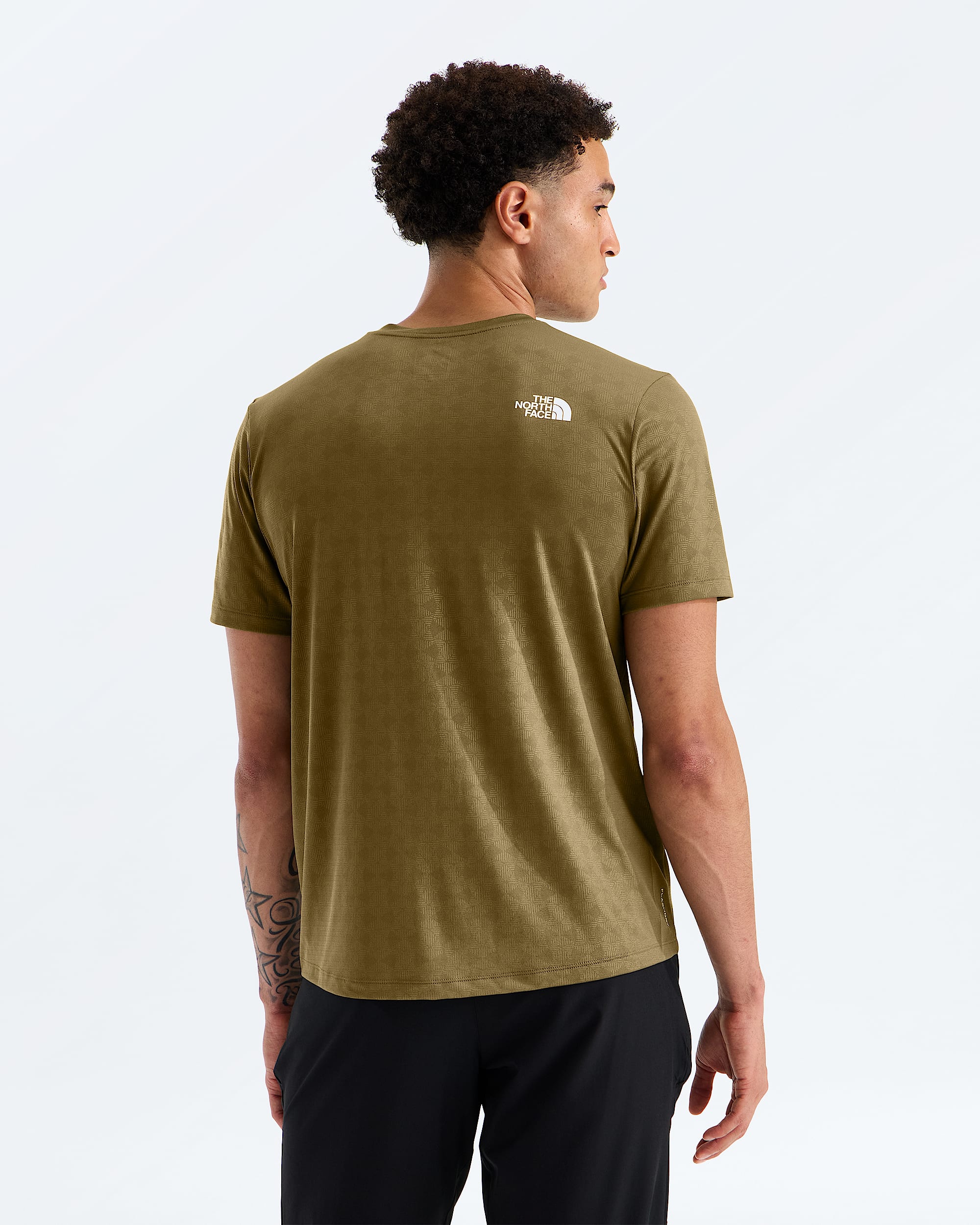 Mens 247 Pentadome Embossed Reg ShortSleeve Tee TNF BACK