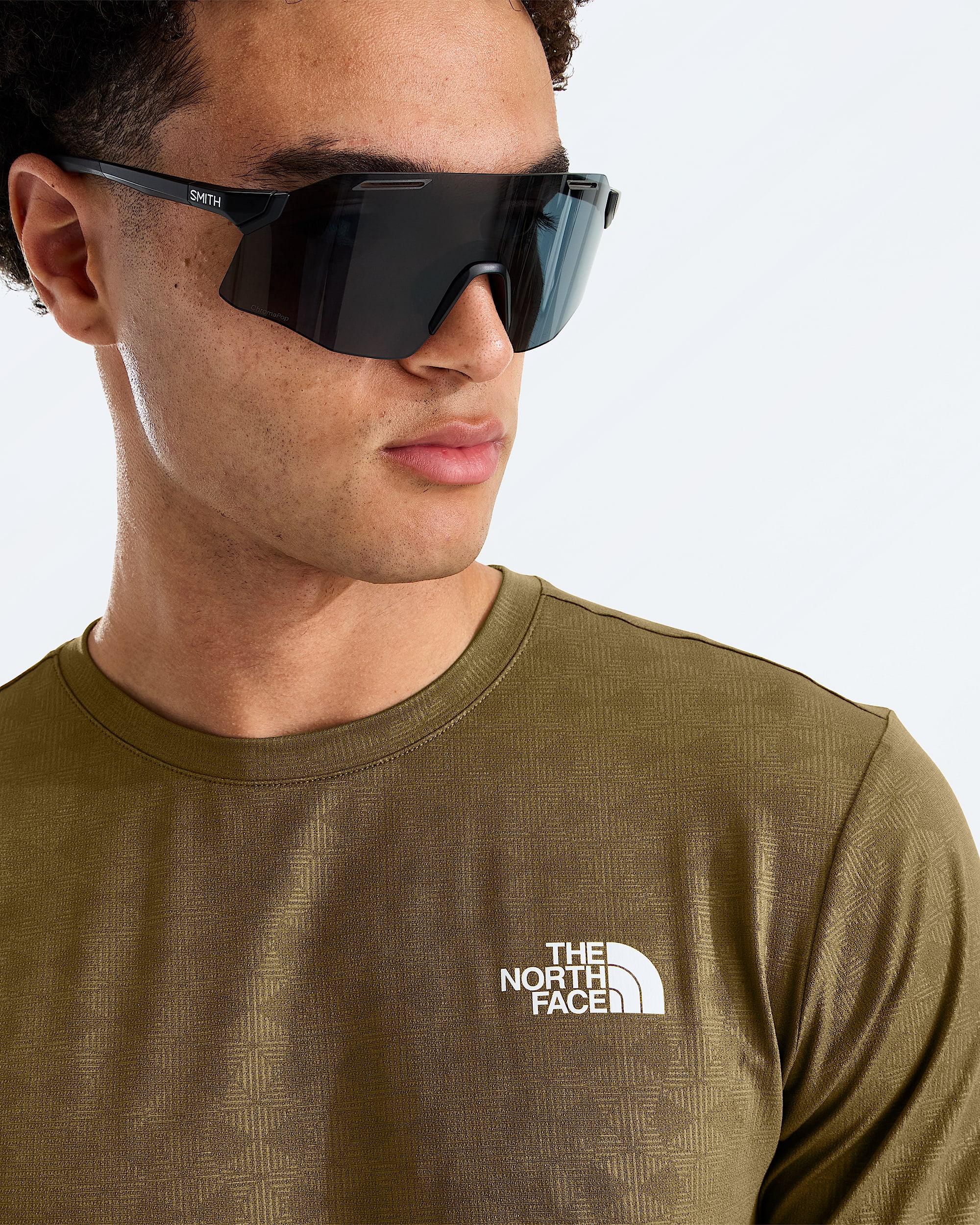 Mens 247 Pentadome Embossed Reg ShortSleeve Tee TNF MODELCLOSE1