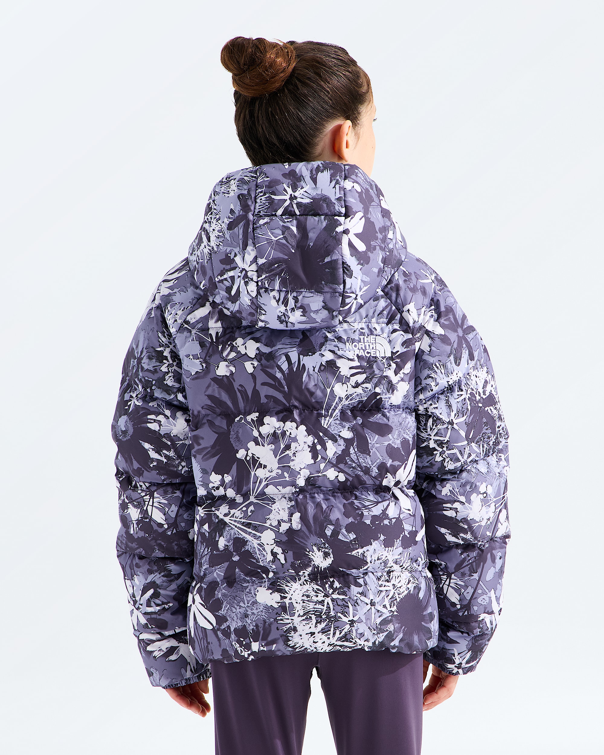Manteau  capuchon en duvet Hydrenalite pour filles imprim TNF BACK