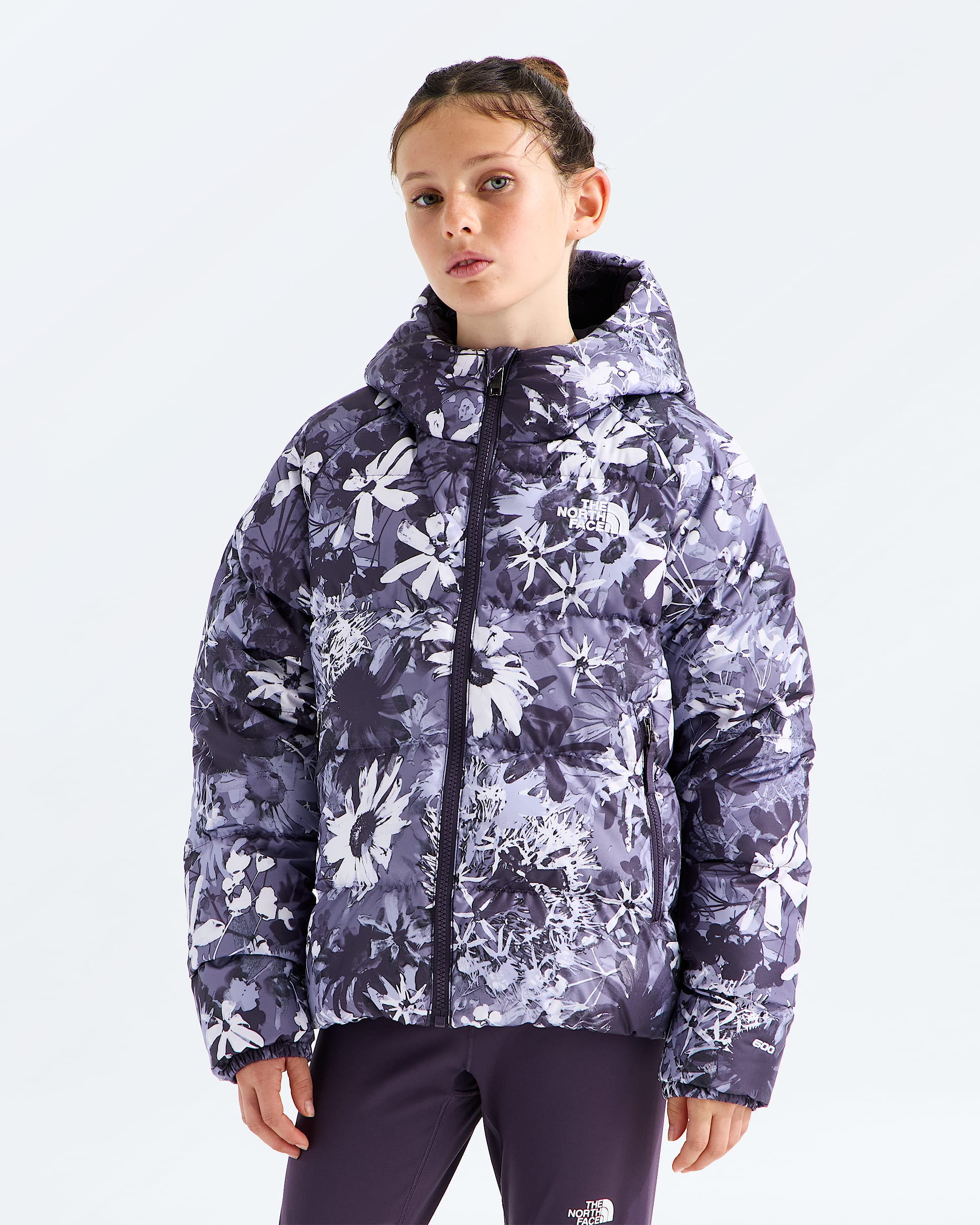 Manteau  capuchon en duvet Hydrenalite pour filles imprim TNF HERO