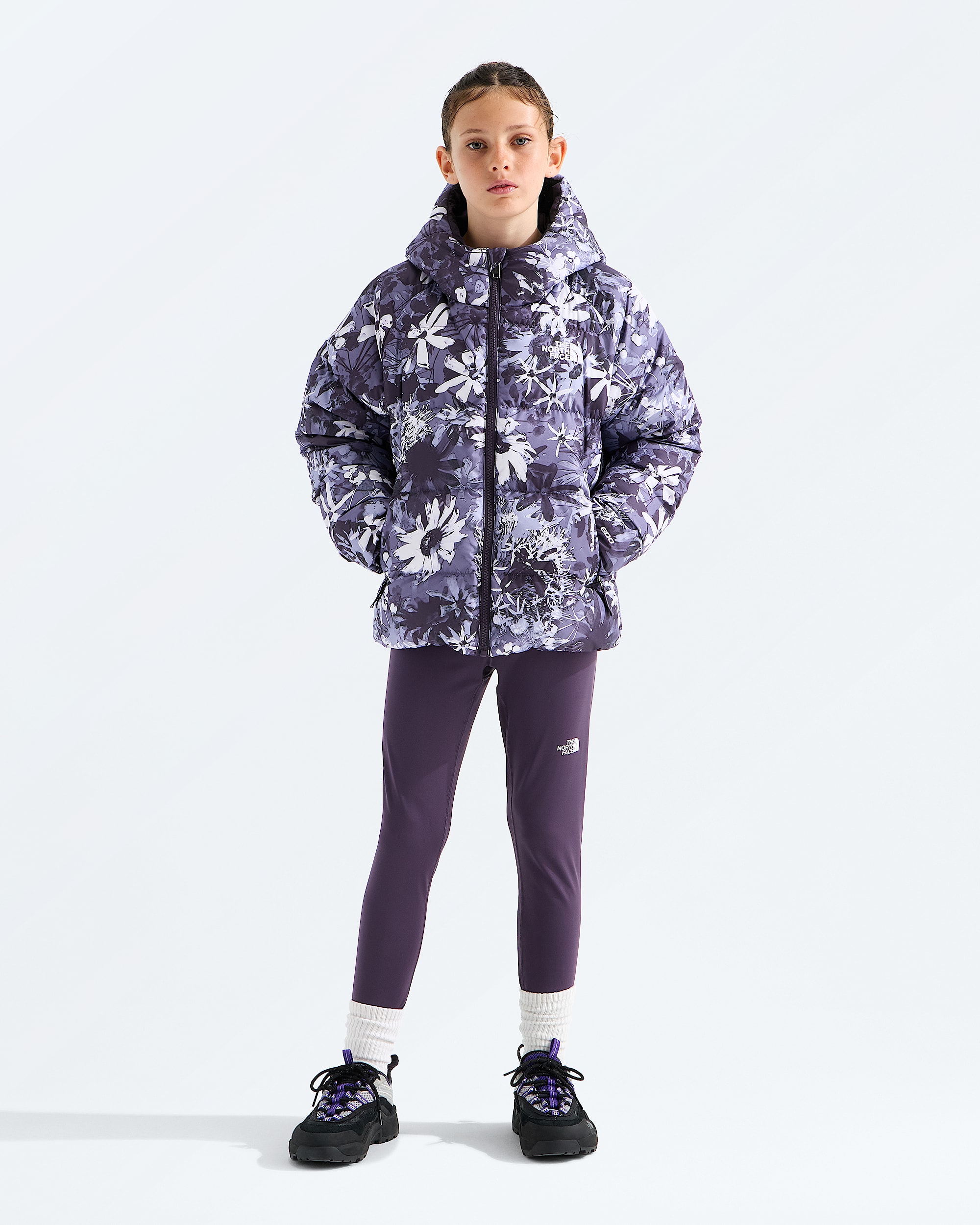 Manteau  capuchon en duvet Hydrenalite pour filles imprim TNF HERO2