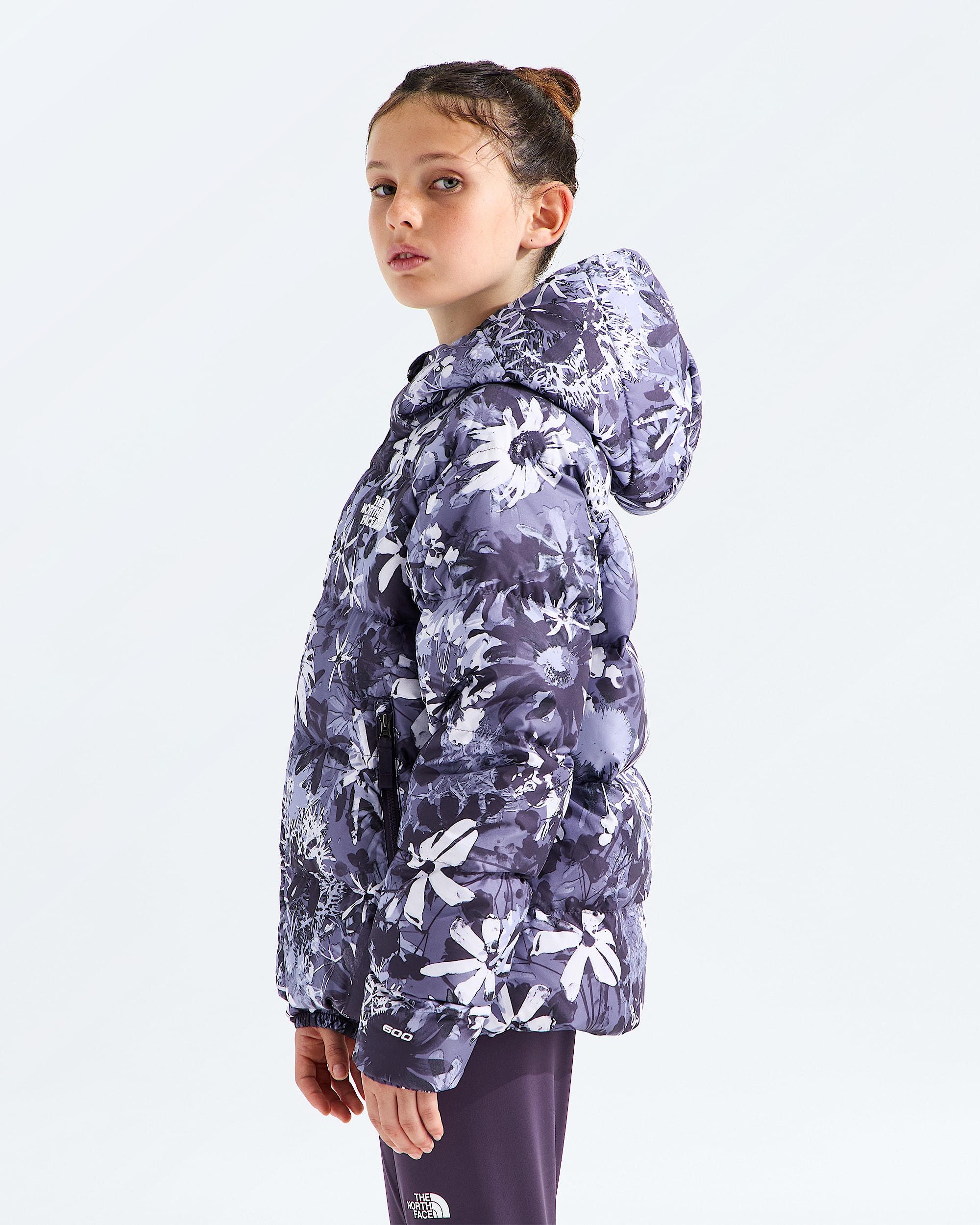 Manteau  capuchon en duvet Hydrenalite pour filles imprim TNF MODEL34