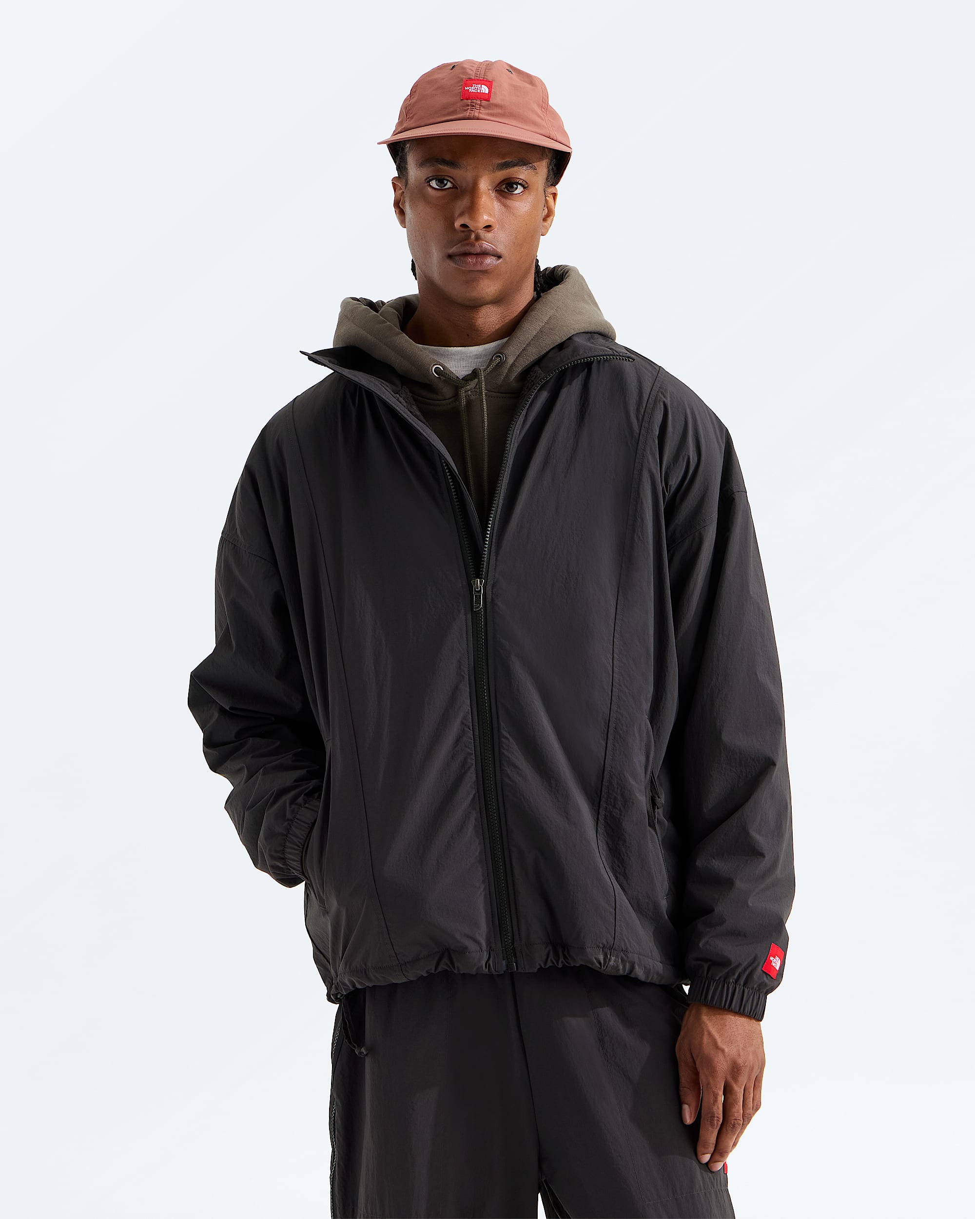 Manteau TNF Red Box en nylon  doublure en molleton pour hommes TNF HERO