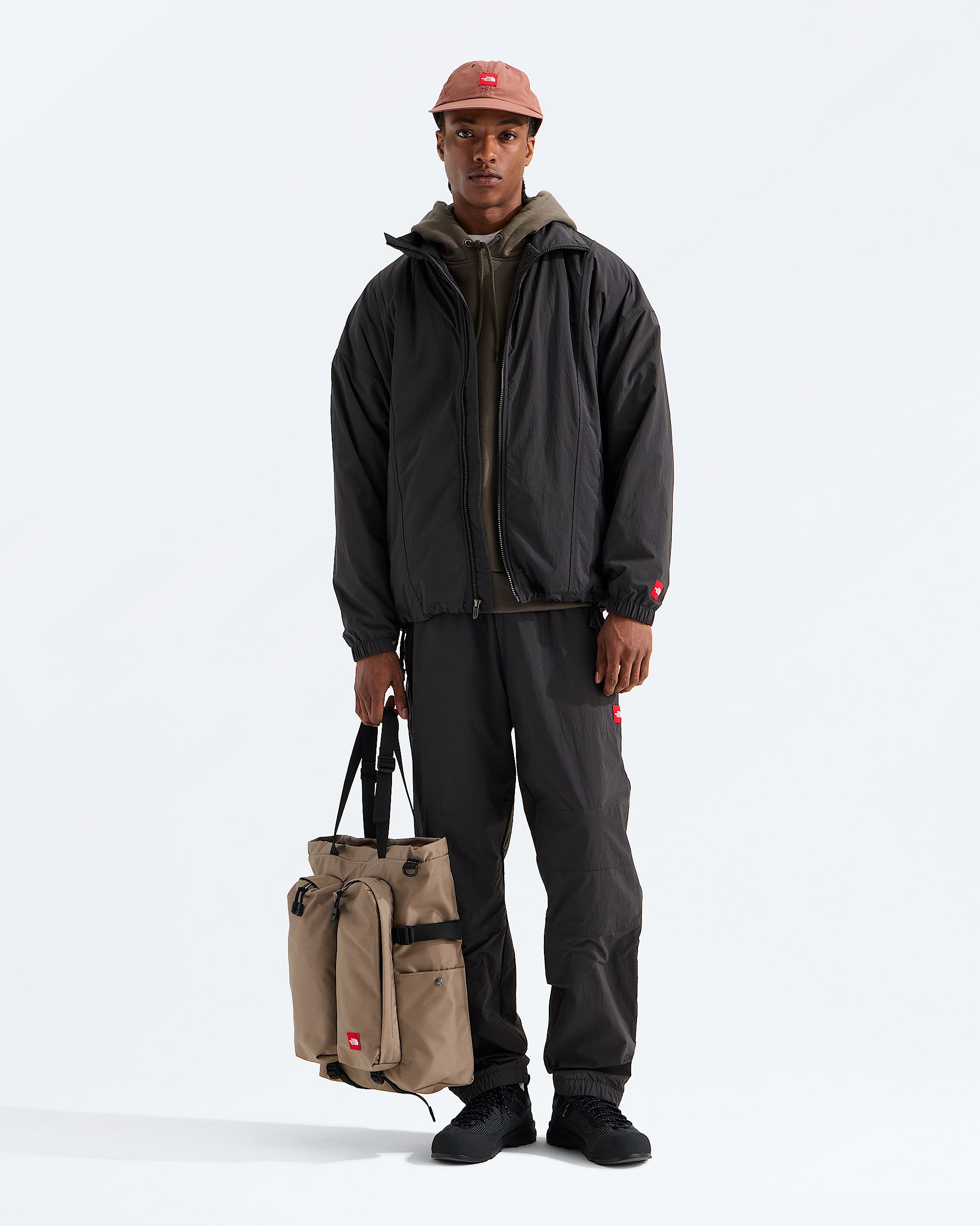 Manteau TNF Red Box en nylon  doublure en molleton pour hommes TNF HERO2
