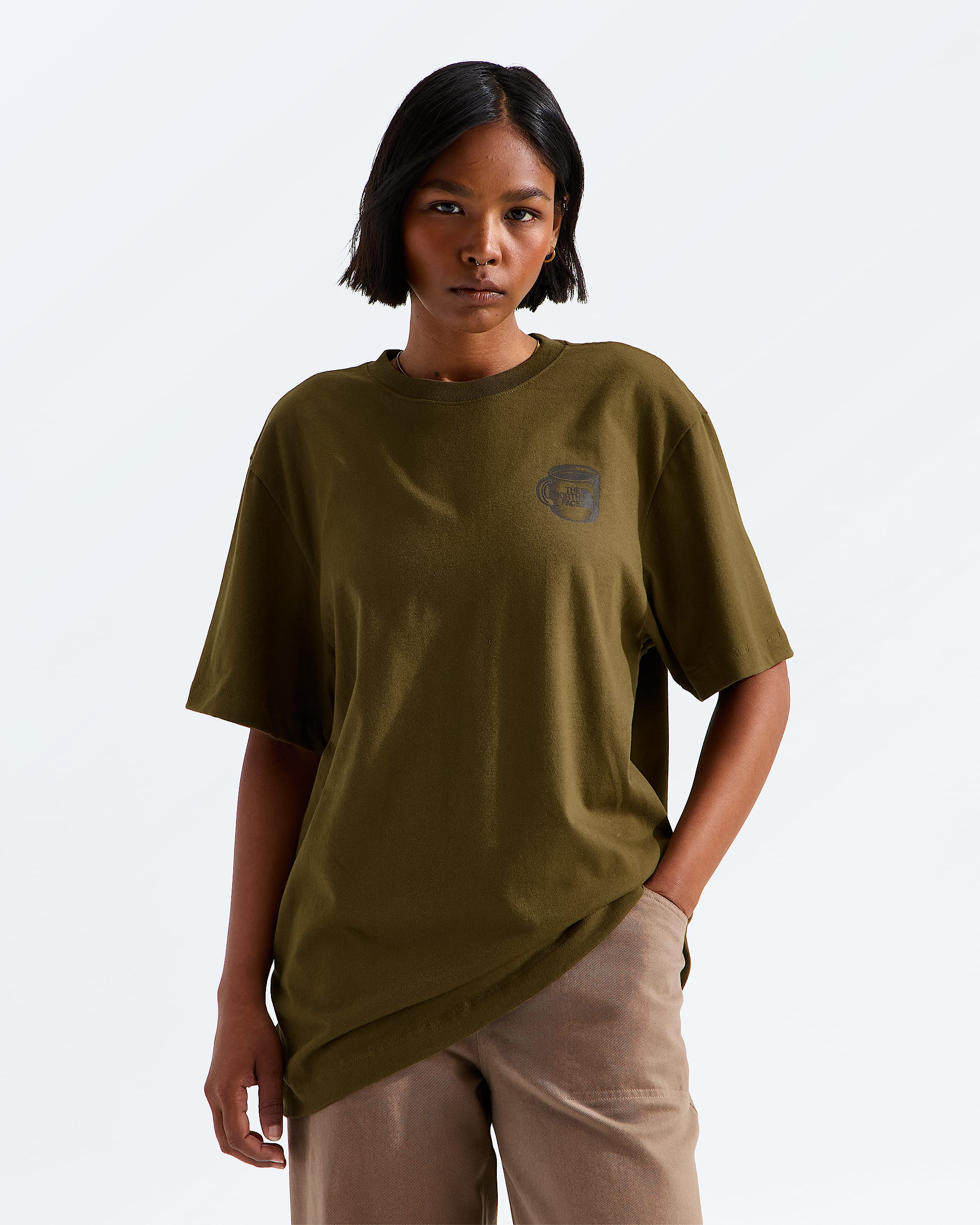 Unisex Basecamp Barista Relaxed ShortSleeve TeeGraphic TNF HERO3