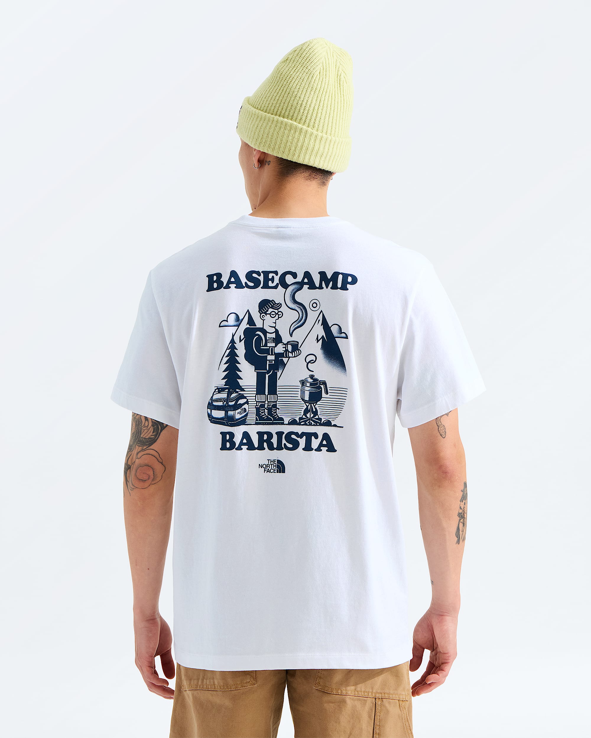 Unisex Basecamp Barista Relaxed ShortSleeve TeeGraphic TNF HERO2