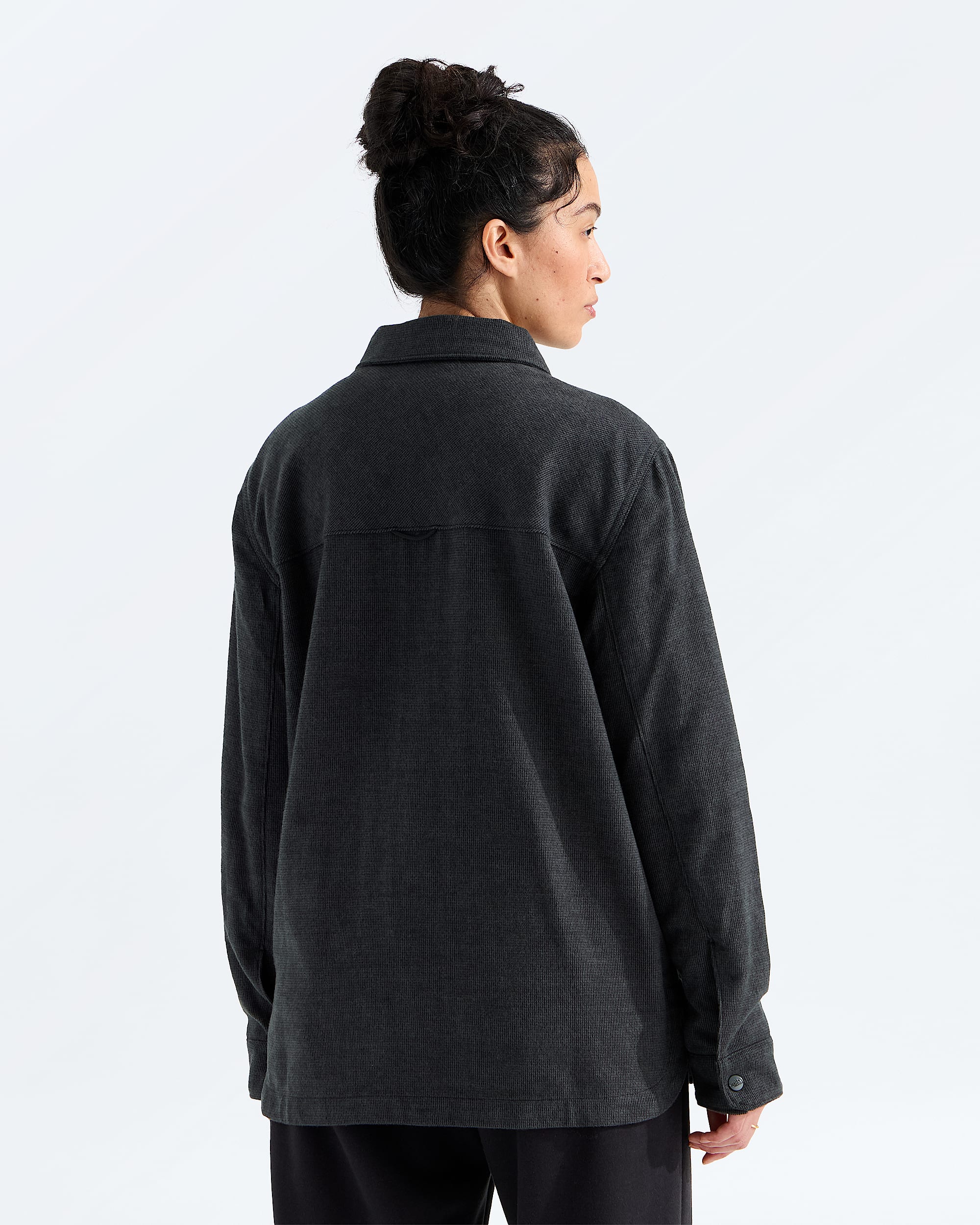 Womens Forest Flannel LongSleeve Shacket TNF BACK