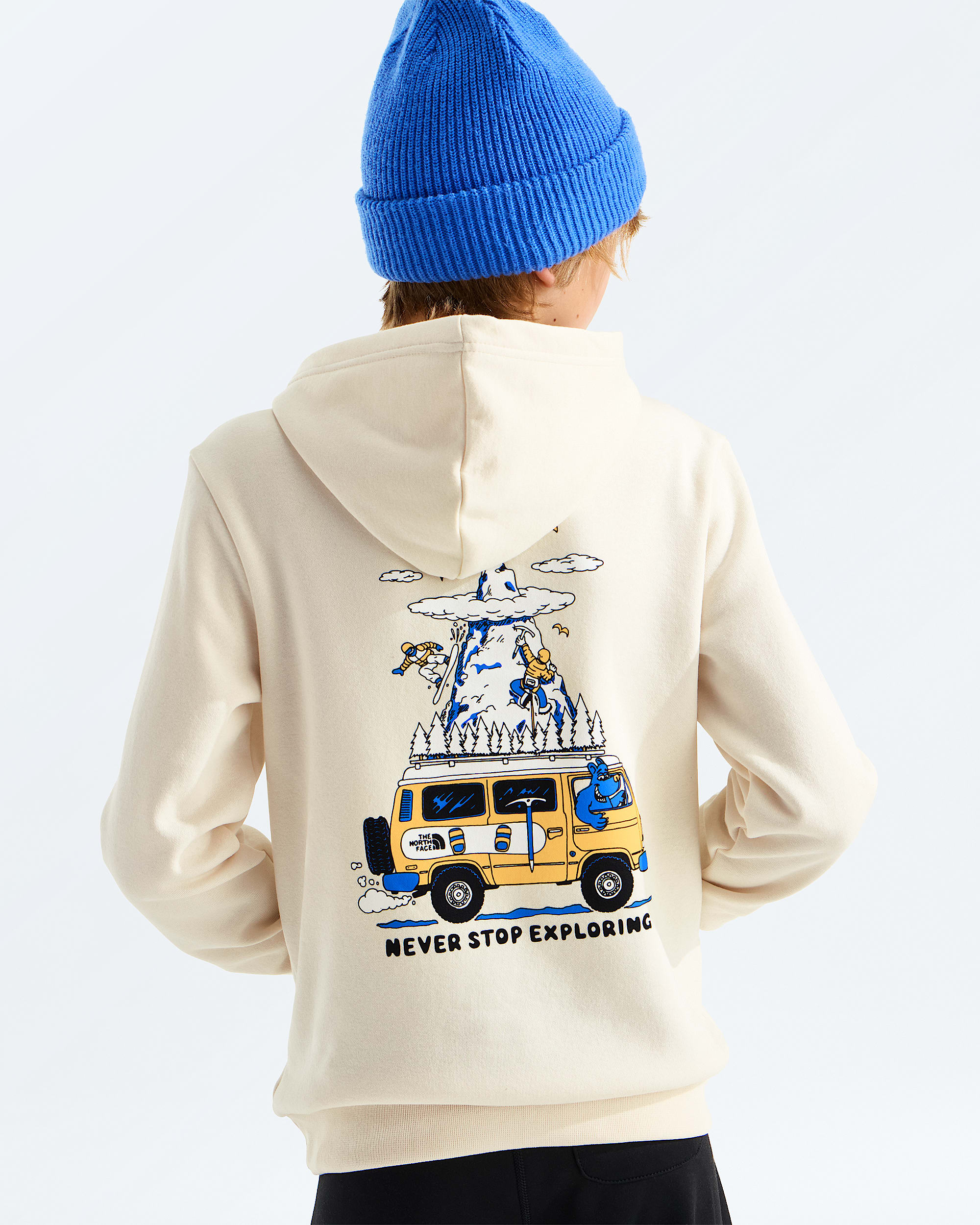 Chandail  capuchon standard Outdoor imprim pour adolescents TNF HERO2