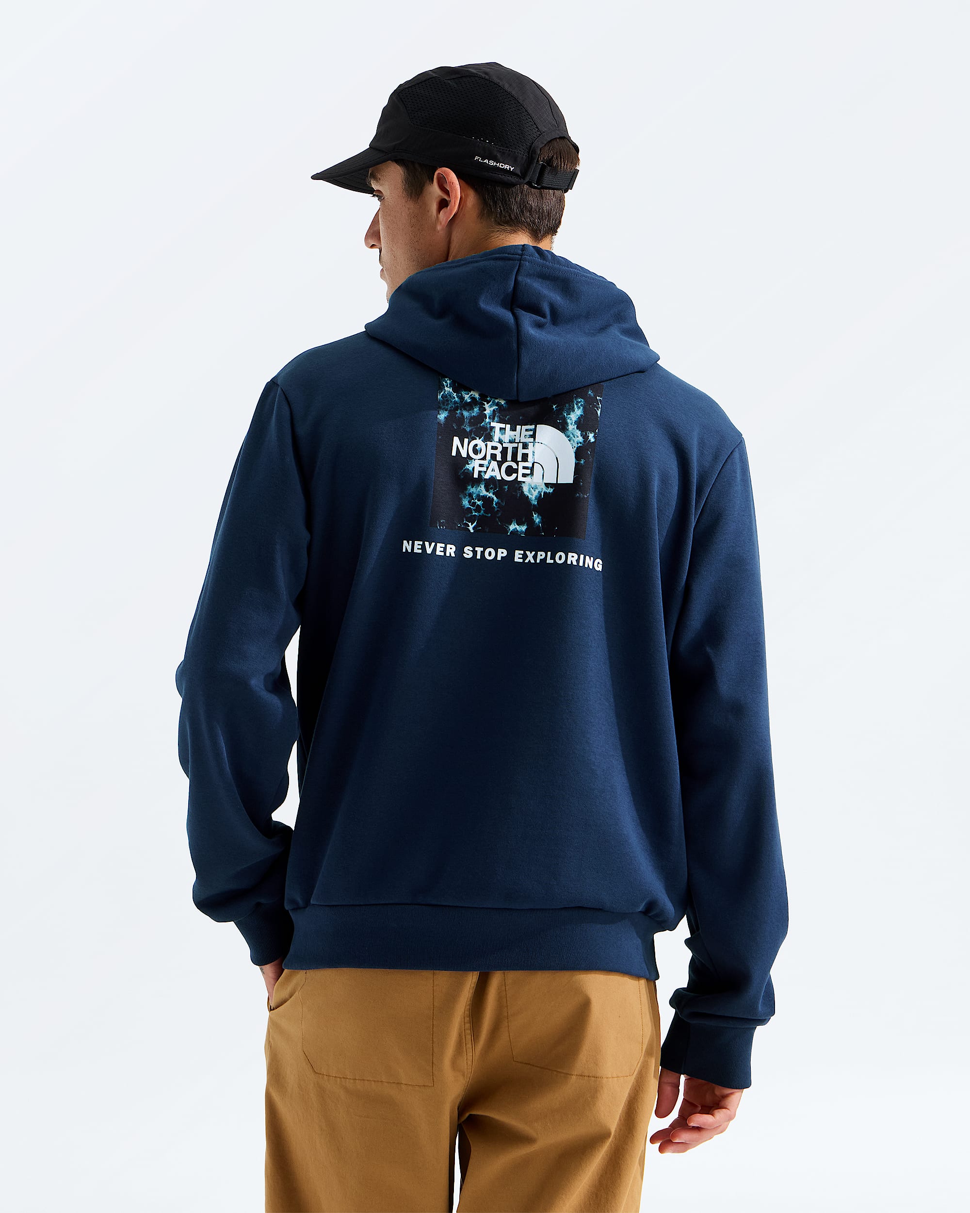 Mens Evolution Light Print Box NSE Regular Hoodie TNF Main
