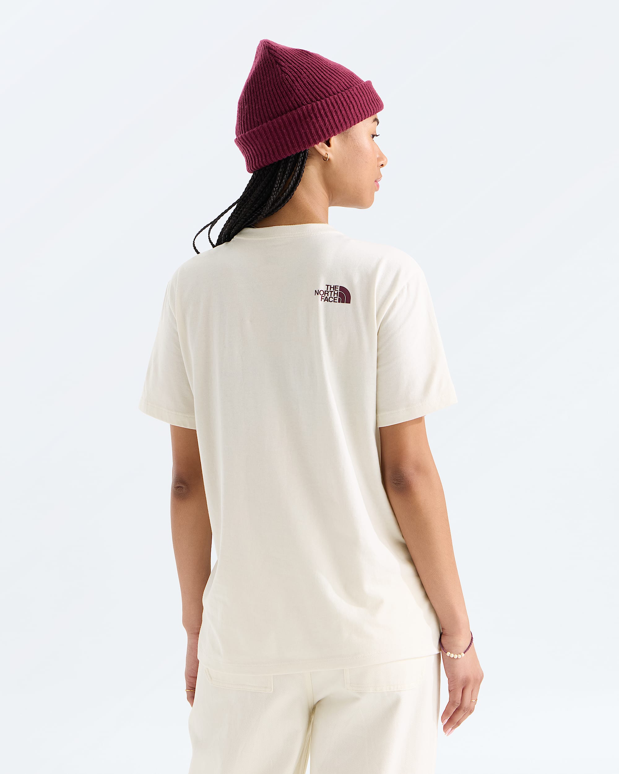 Womens Evolution Plateau Relaxed ShortSleeve Tee TNF BACK