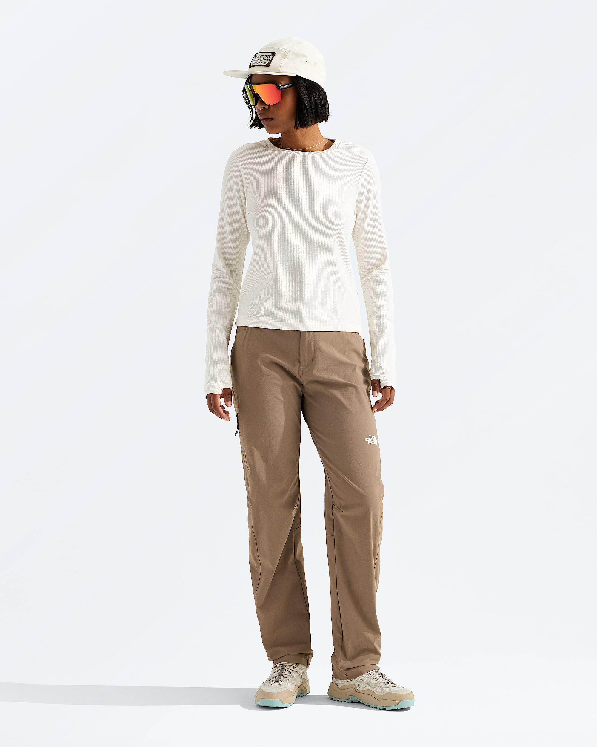 Womens Golden Ridge Ribbed LongSleeve Tee TNF HERO2