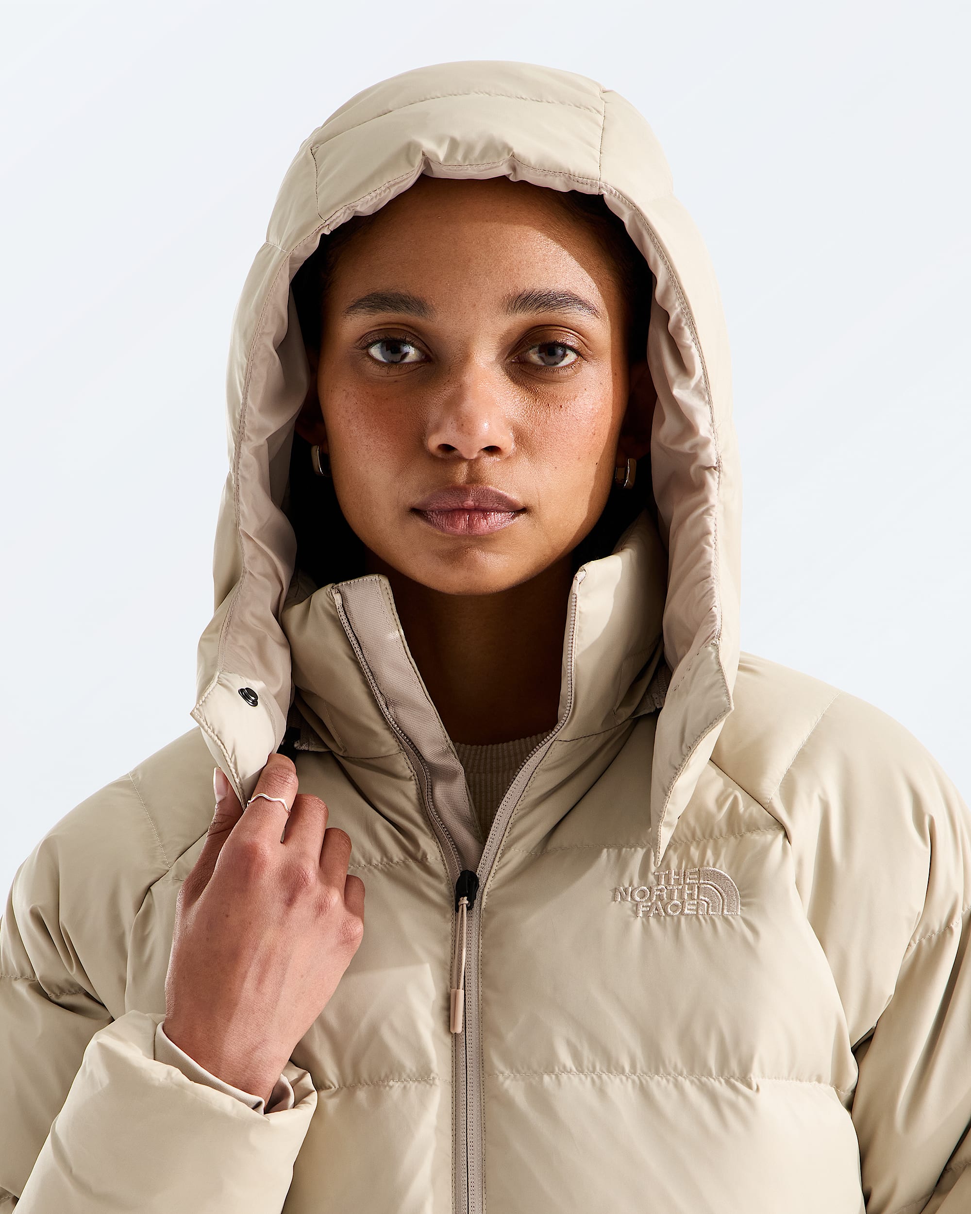 Womens Hydrenalite City Down Hooded Parka TNF MODELHOOD2