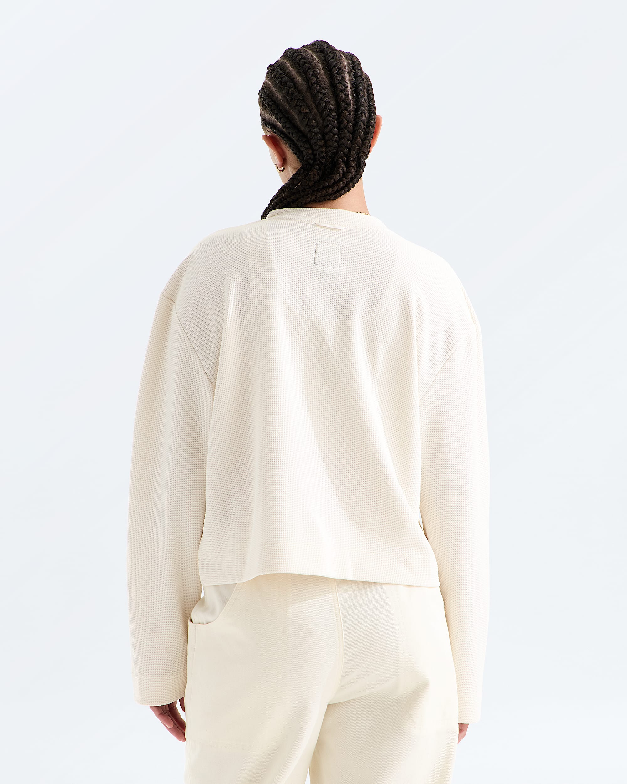 Haut Henley  manches longues en tissu gaufr Ridge Path pour femmes TNF BACK