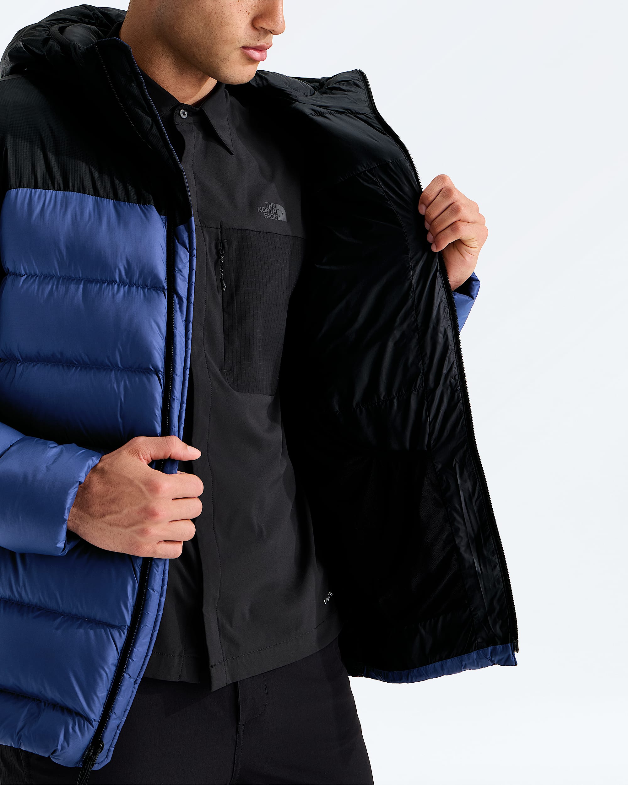 Mens Kalix Down Hoodie TNF MODELINT