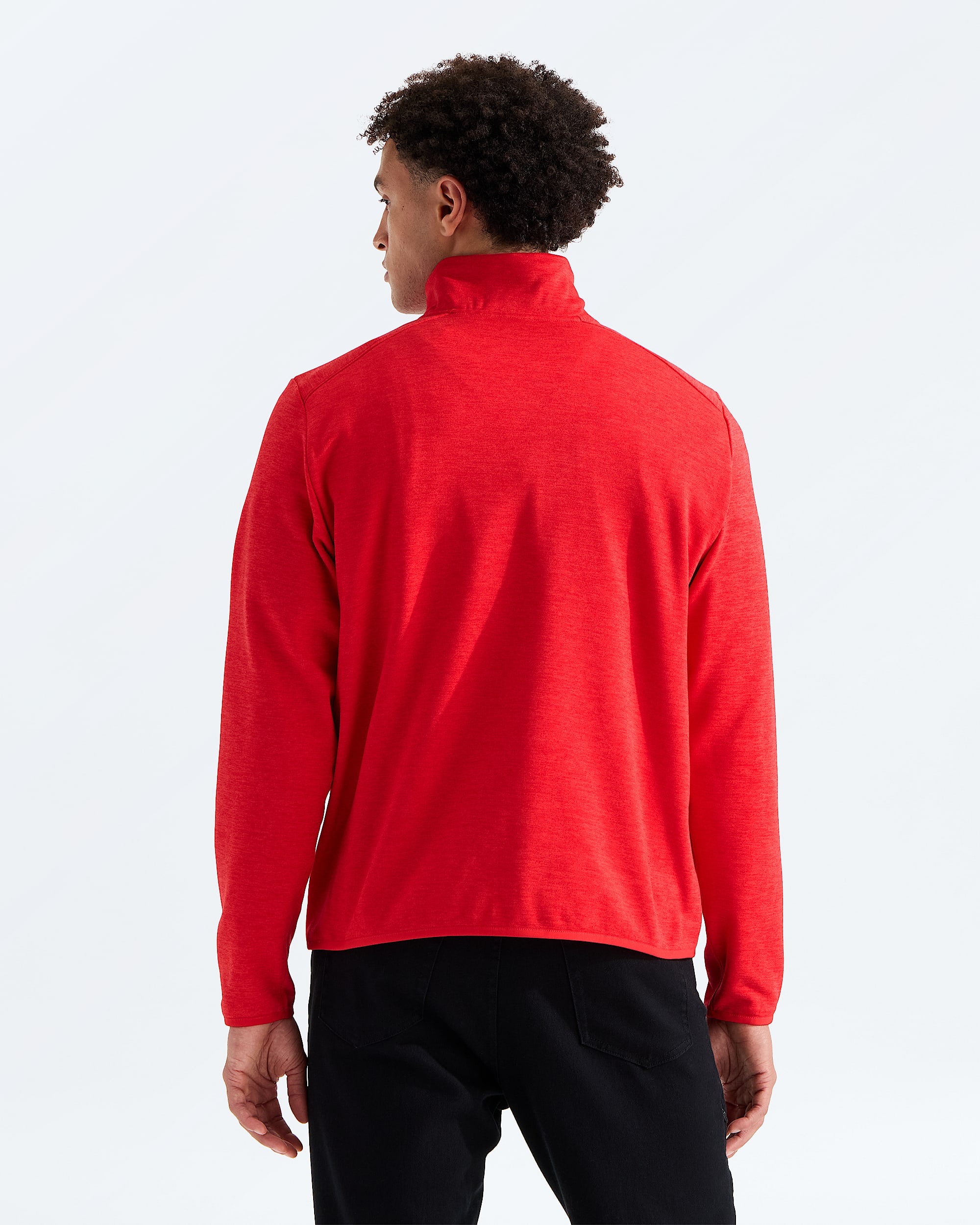 Mens TNF Performance Fleece Zip TNF BACK