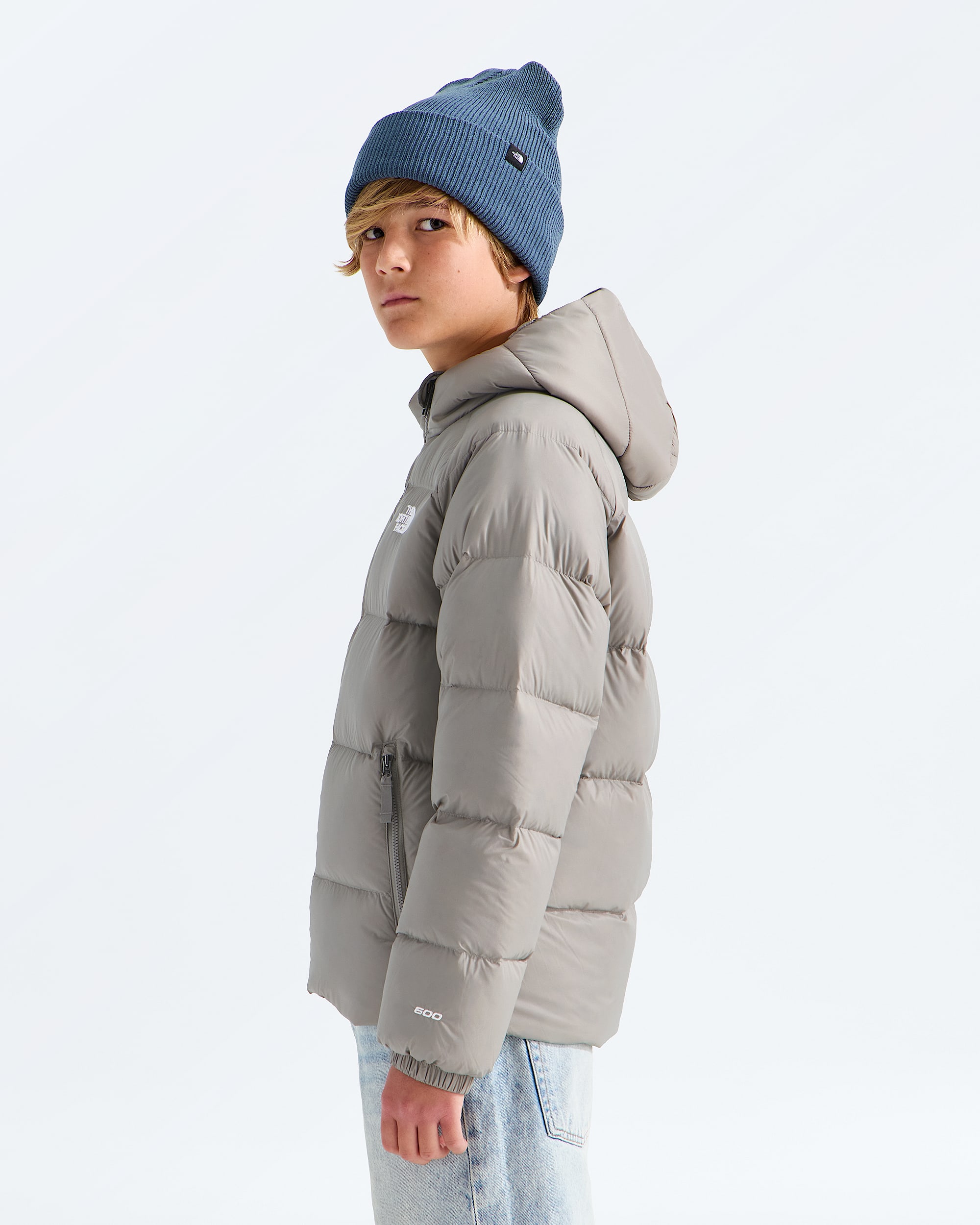 Boys Hydrenalite Down Hooded Jacket TNF MODEL34